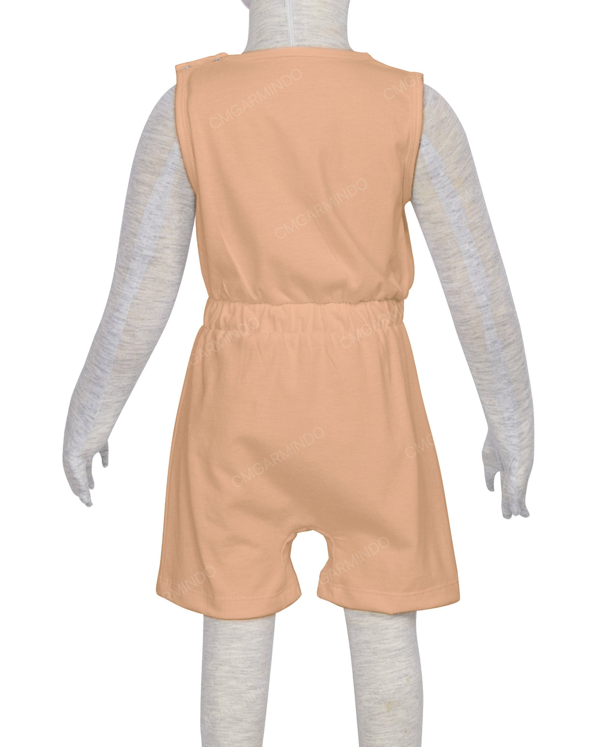 Sleeveless Crew Neck Elastic Waist Shorts Romper
