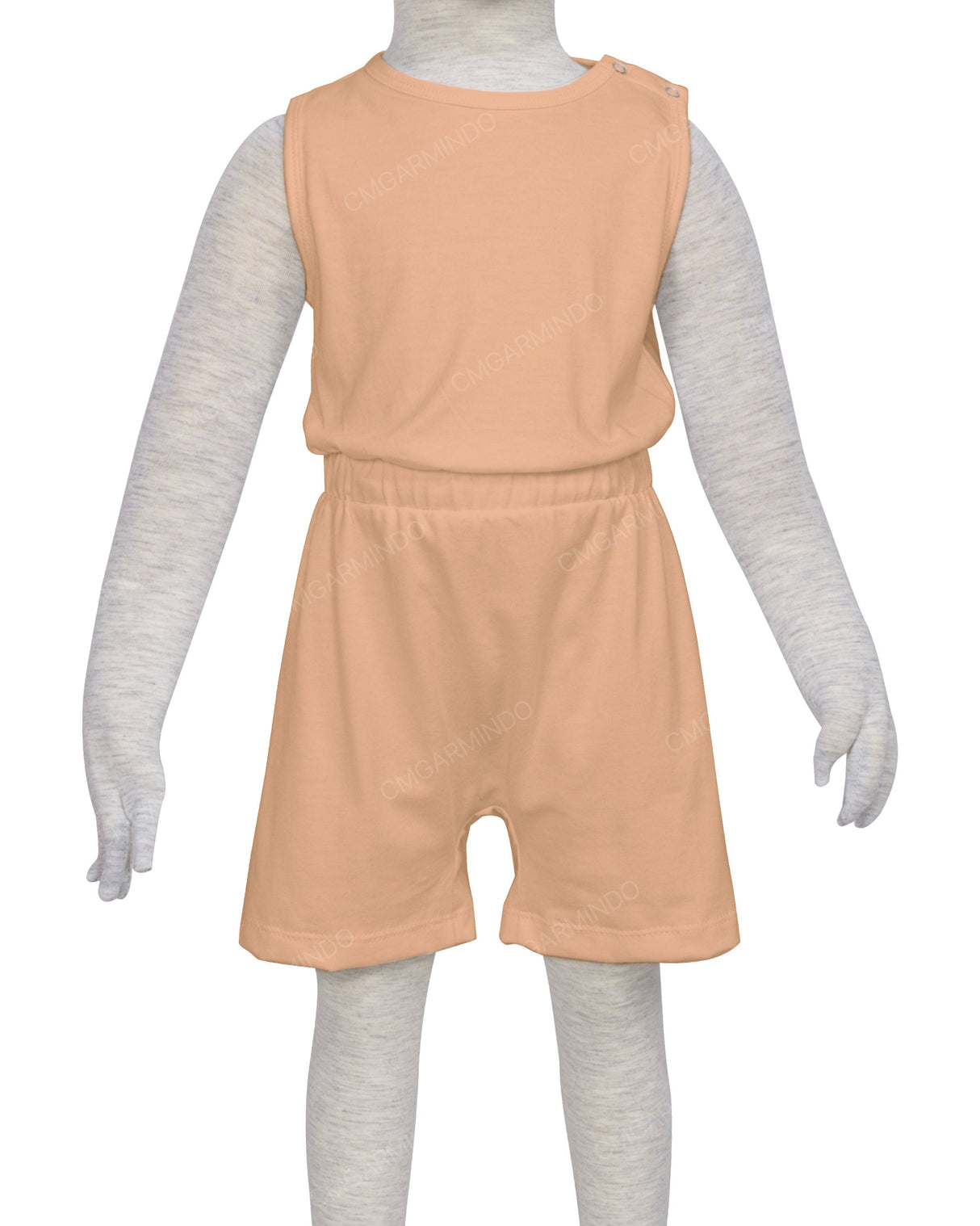 Sleeveless Crew Neck Elastic Waist Shorts Romper