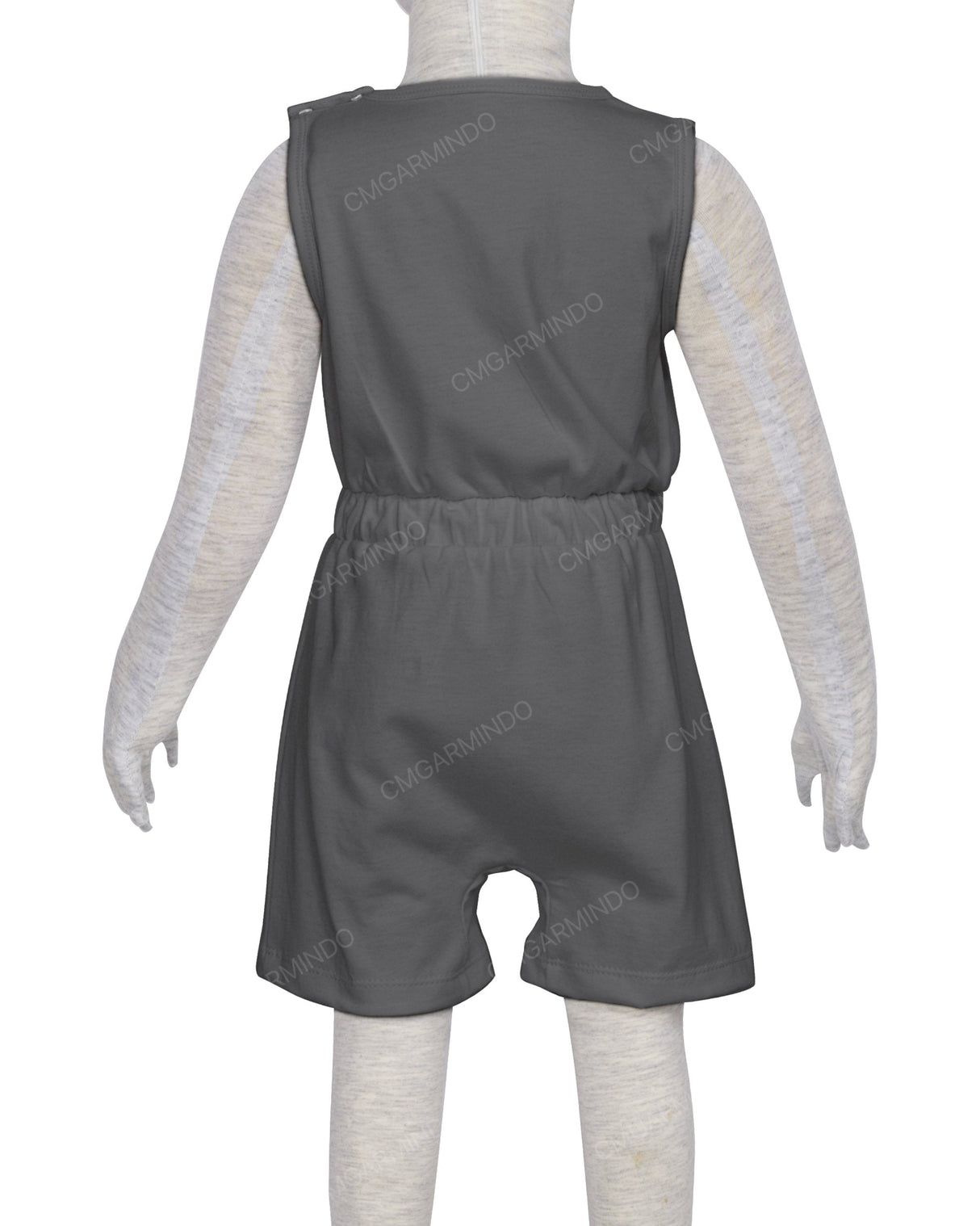 Sleeveless Crew Neck Elastic Waist Shorts Romper