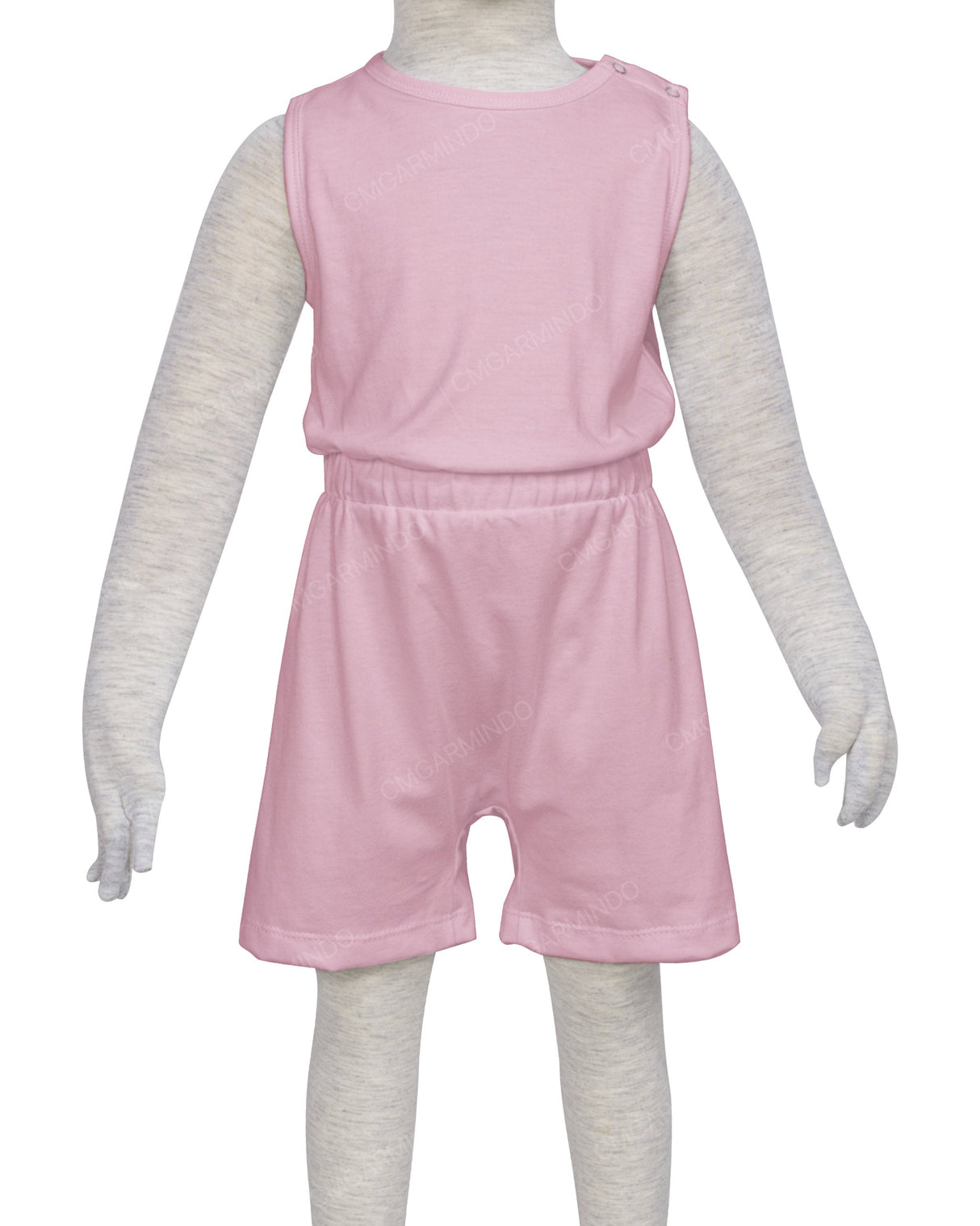 Sleeveless Crew Neck Elastic Waist Shorts Romper