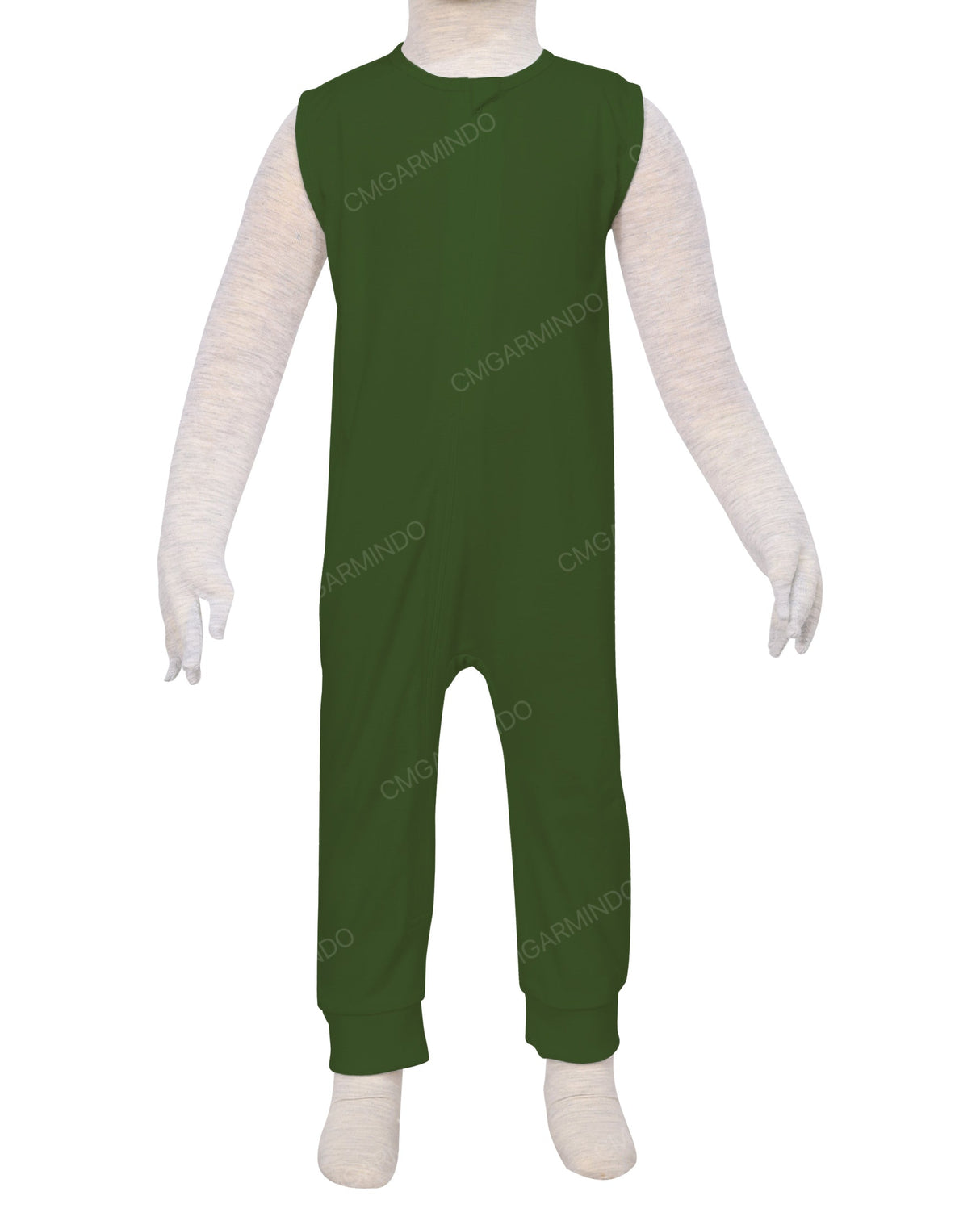 Sleeveless Zip-Up Pants Onesie