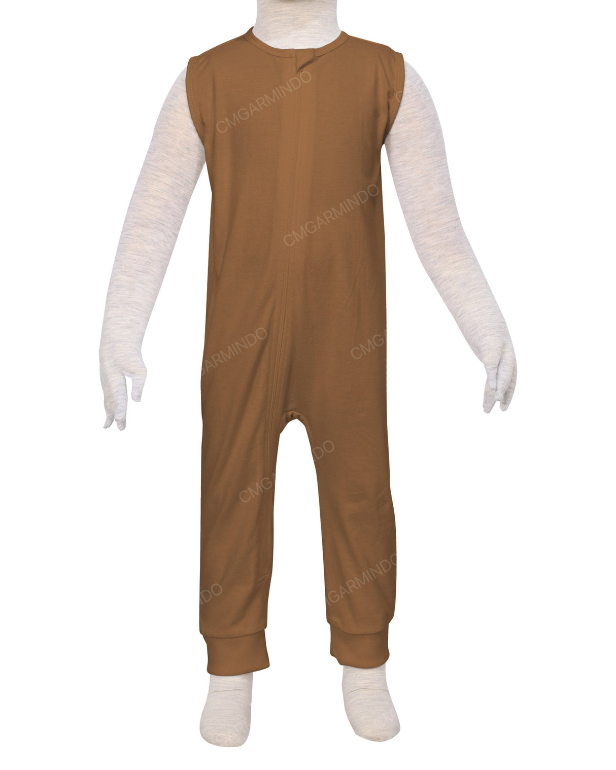 Sleeveless Zip-Up Pants Onesie