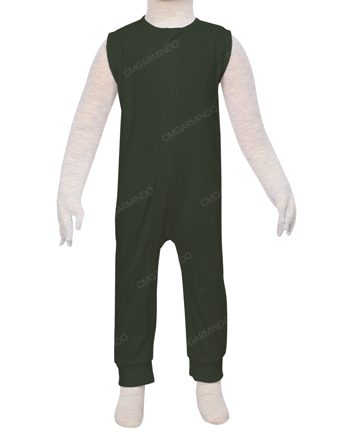 Sleeveless Zip-Up Pants Onesie