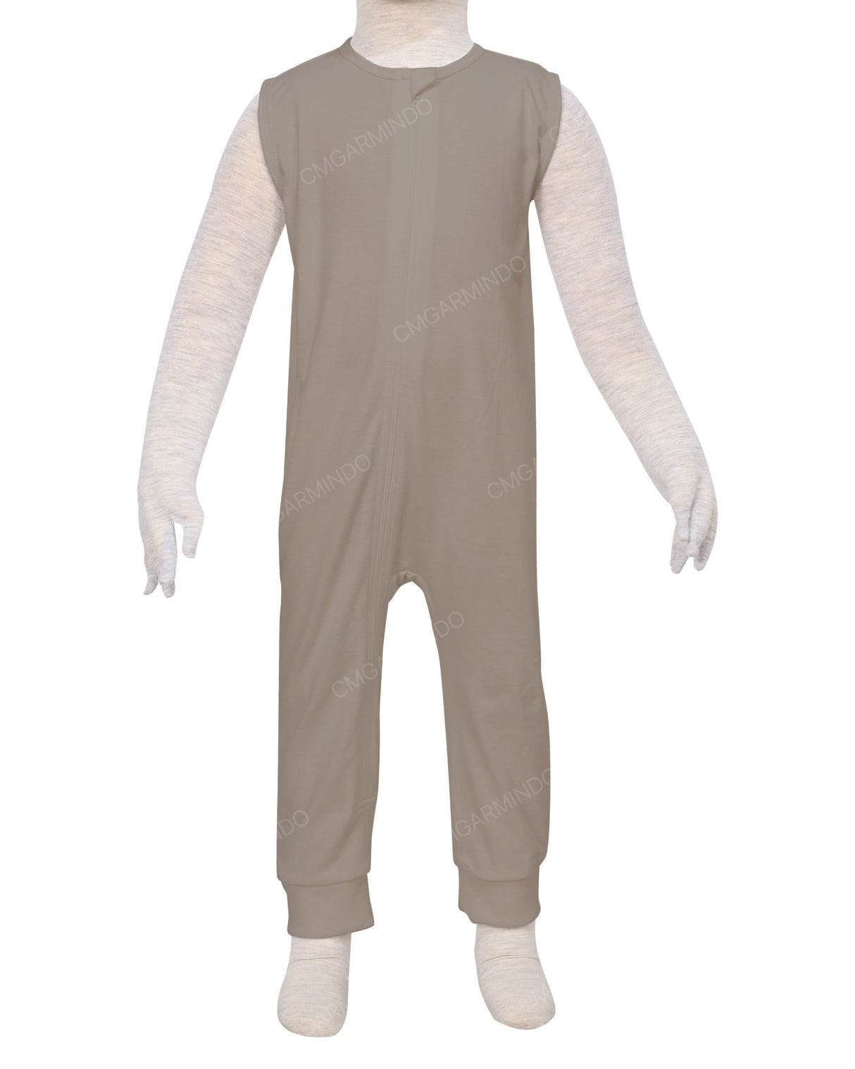 Sleeveless Zip-Up Pants Onesie