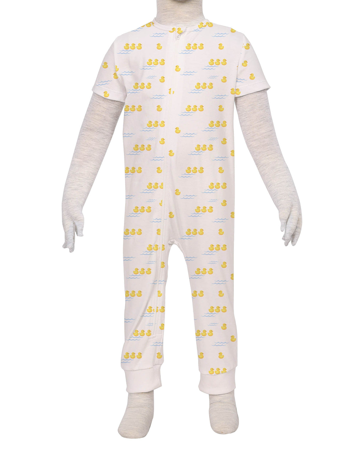 Short Sleeve Zip-Up Pants Onesie