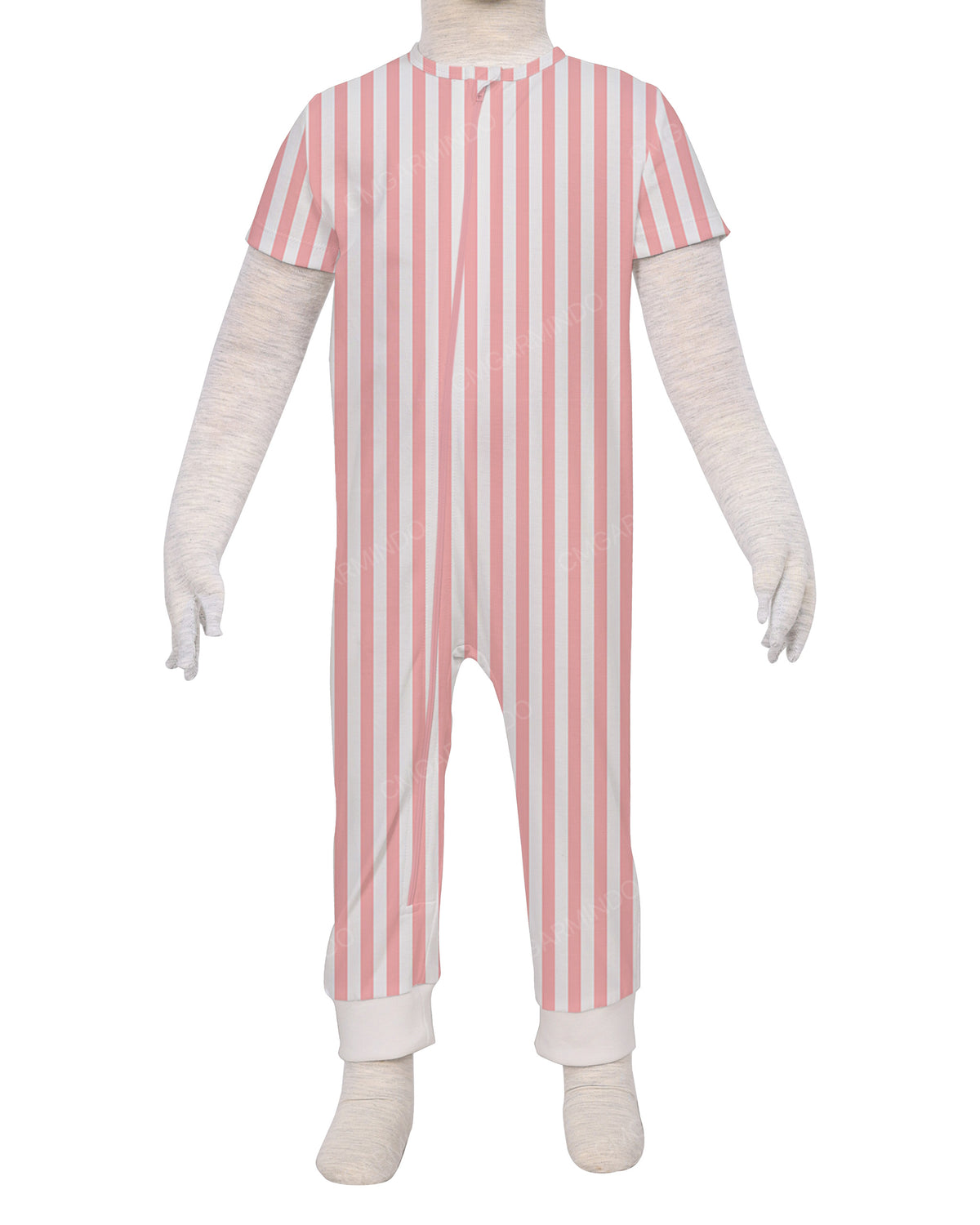 Short Sleeve Zip-Up Pants Onesie