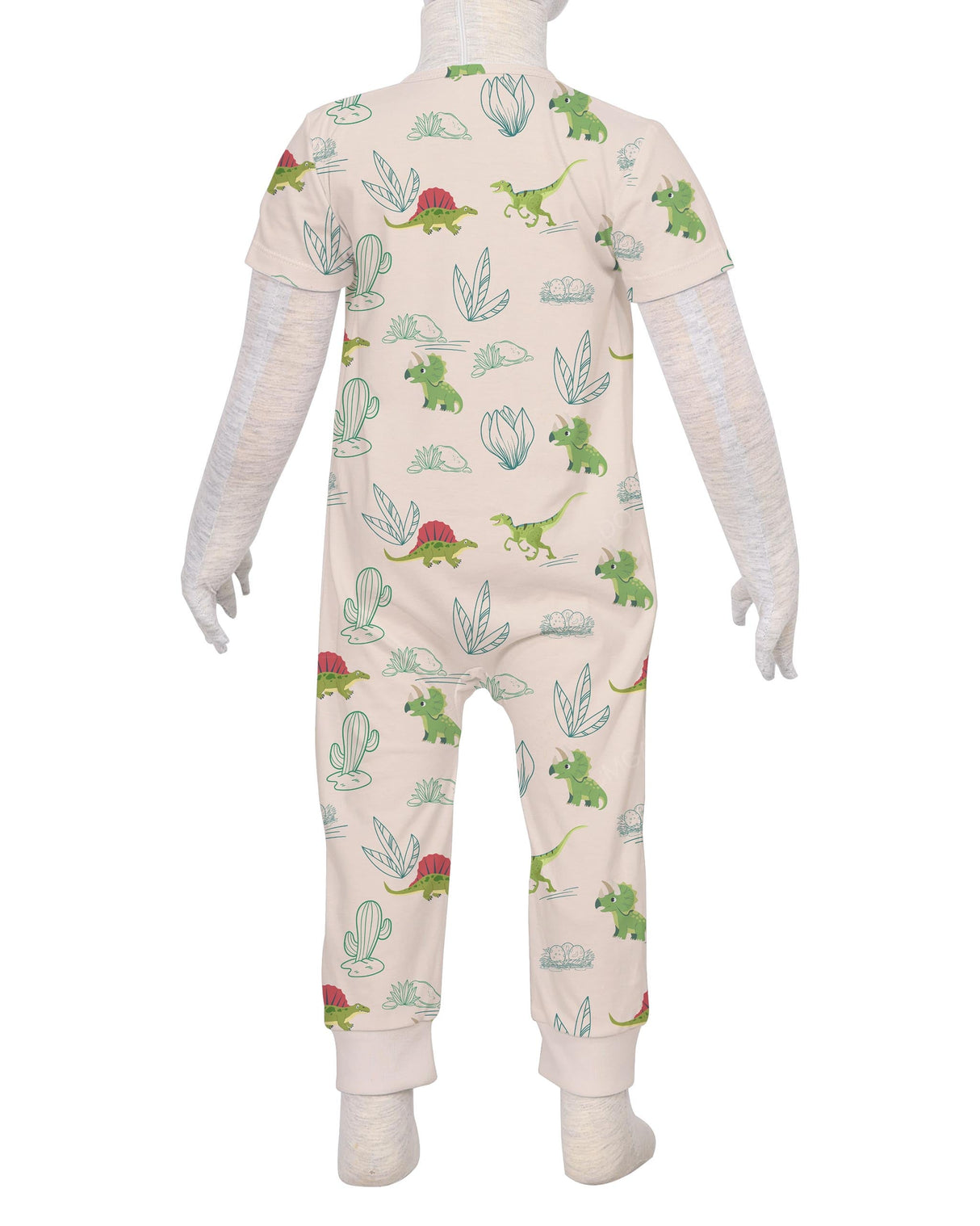Short Sleeve Zip-Up Pants Onesie
