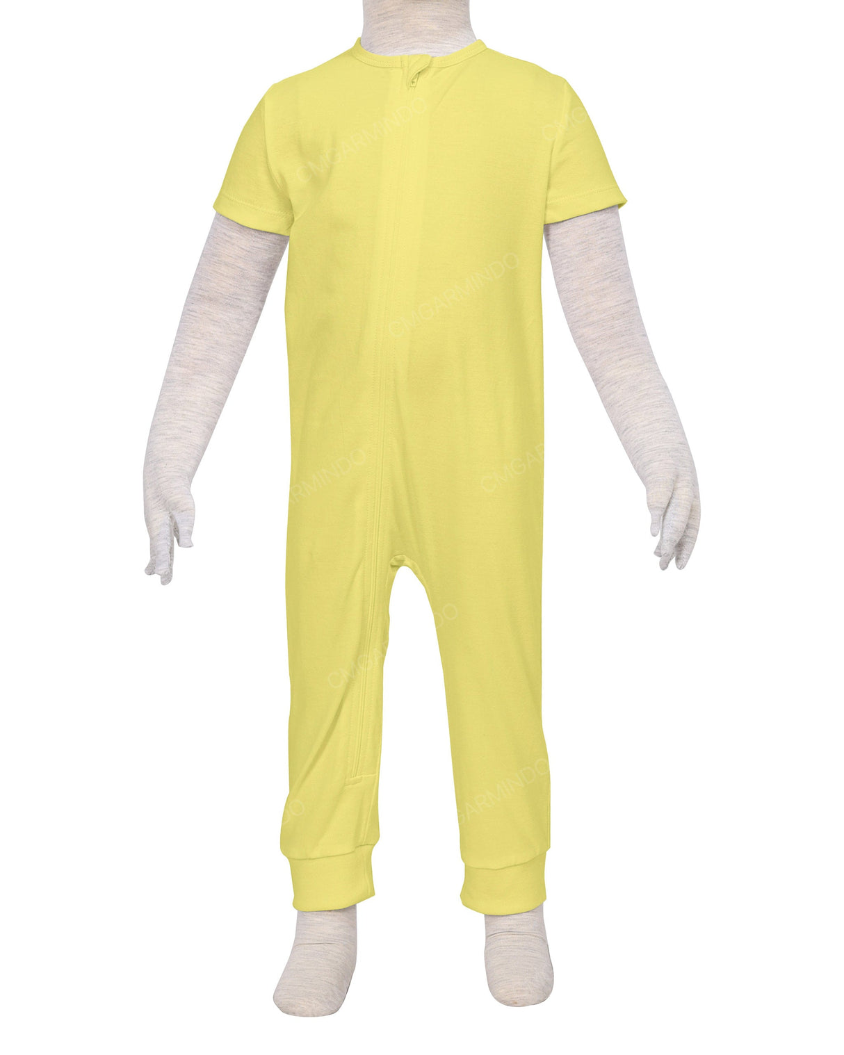 Short Sleeve Zip-Up Pants Onesie