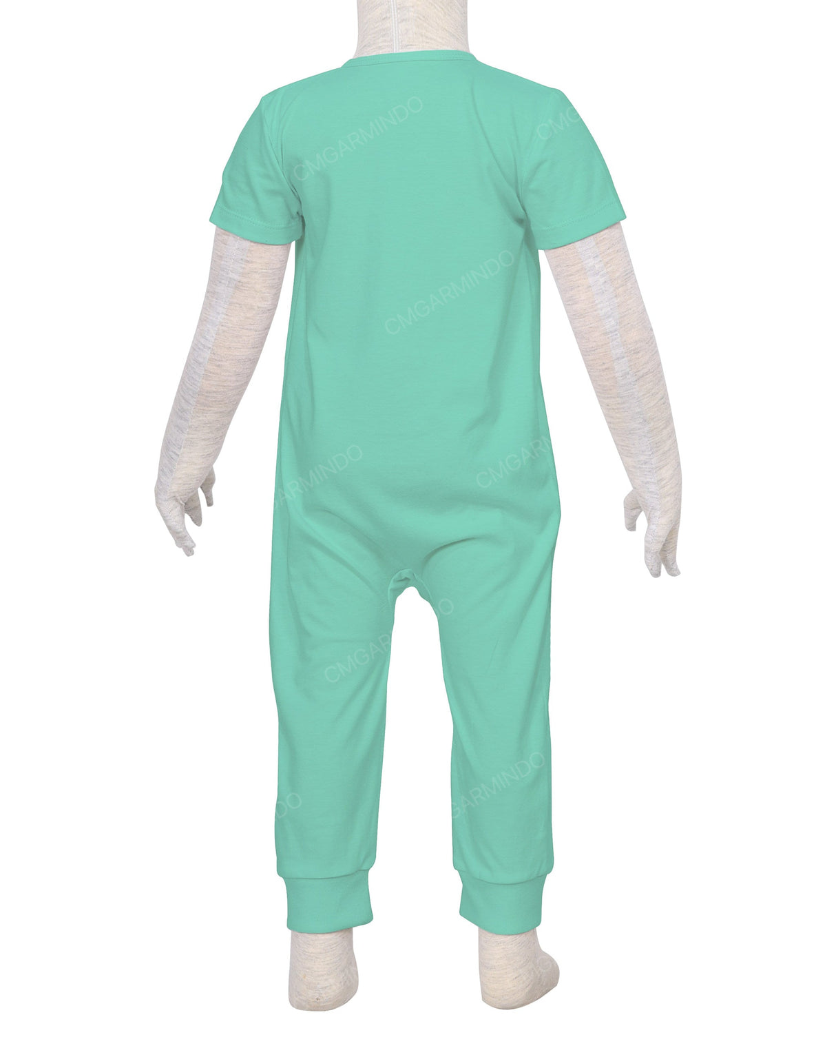 Short Sleeve Zip-Up Pants Onesie