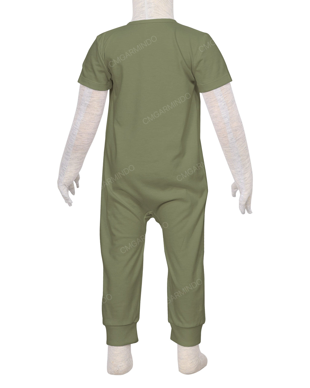 Short Sleeve Zip-Up Pants Onesie