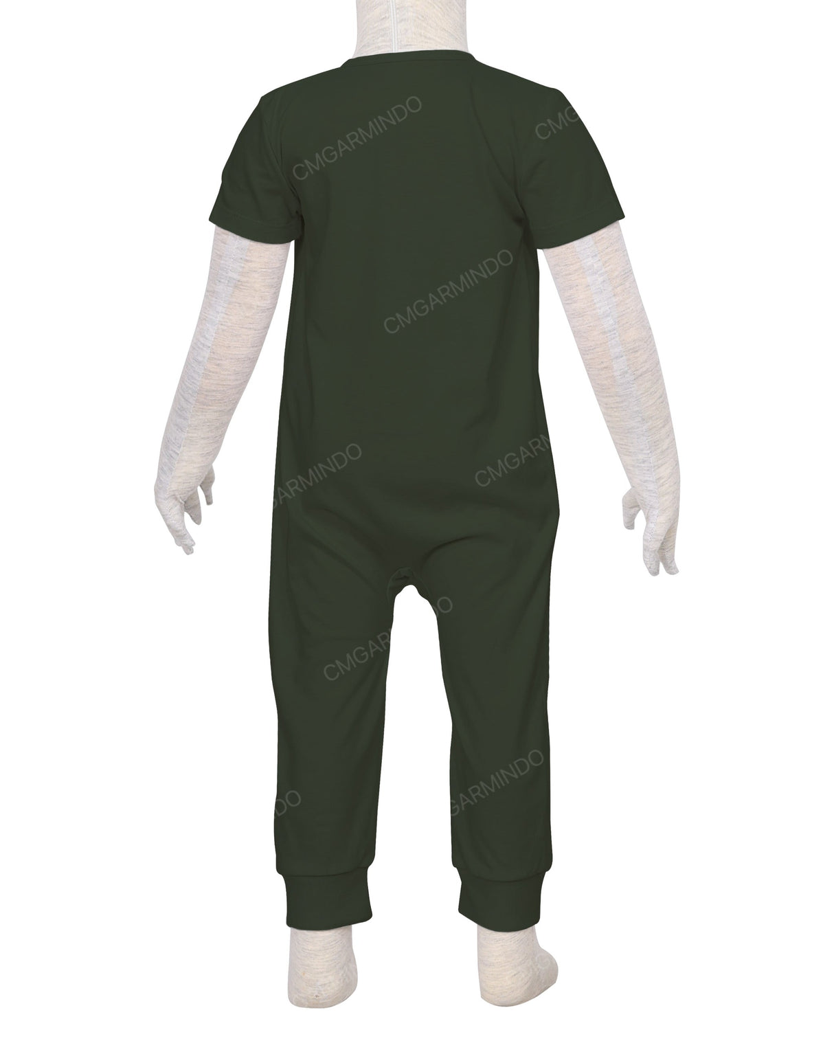 Short Sleeve Zip-Up Pants Onesie