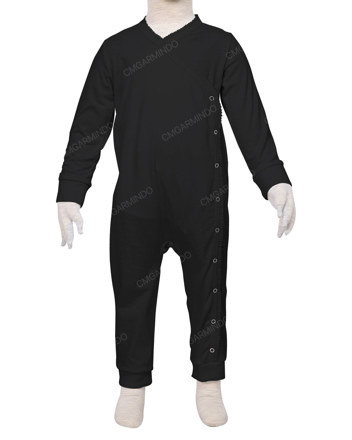 Long Sleeve Frill Wrap Pants Onesie