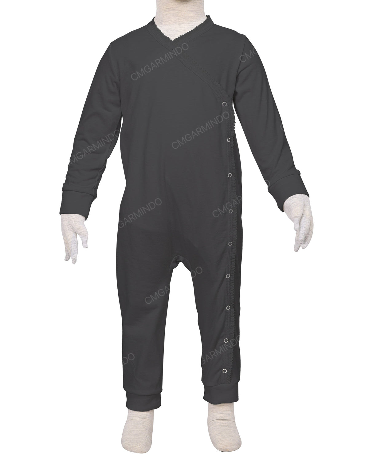 Long Sleeve Frill Wrap Pants Onesie
