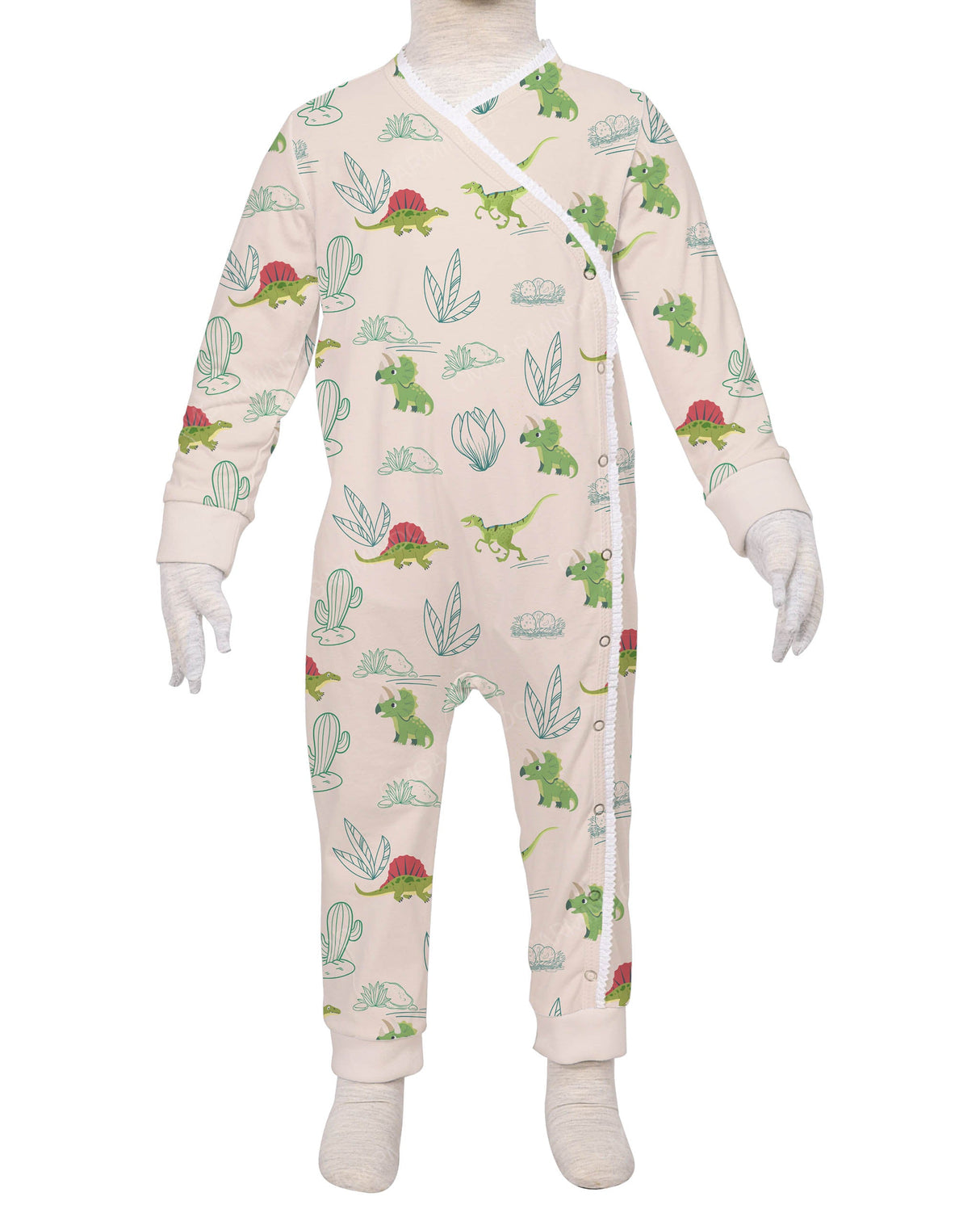 Long Sleeve Frill Wrap Pants Onesie