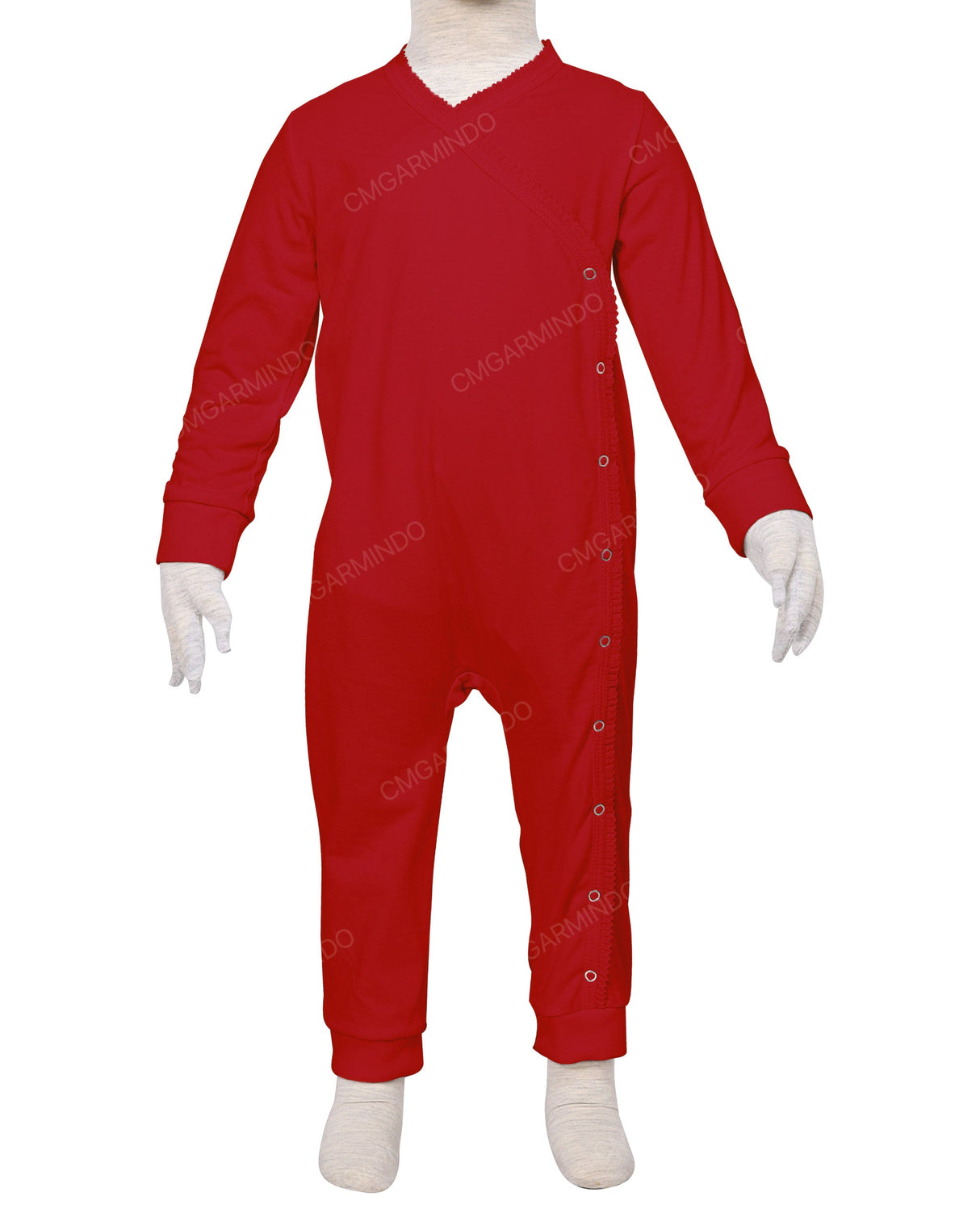 Long Sleeve Frill Wrap Pants Onesie
