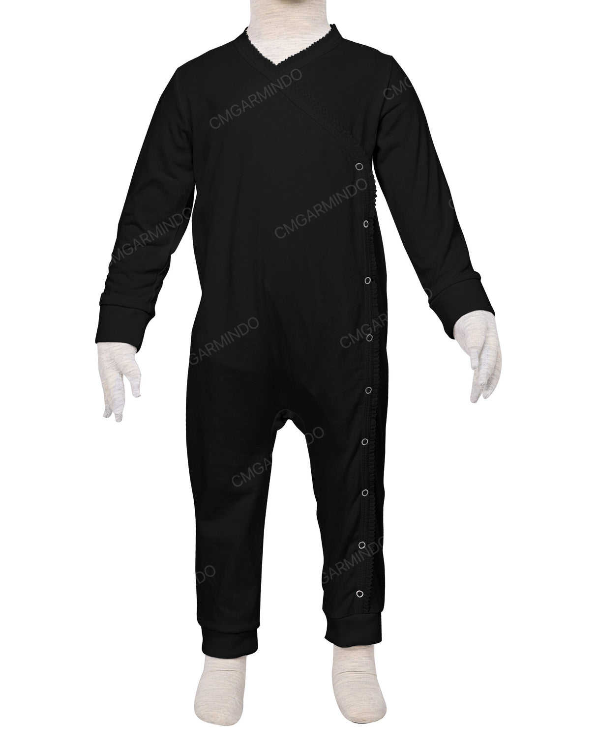 Long Sleeve Frill Wrap Pants Onesie