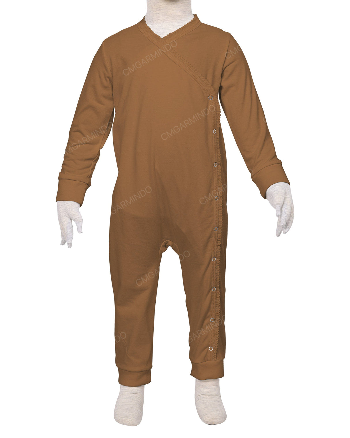 Long Sleeve Frill Wrap Pants Onesie