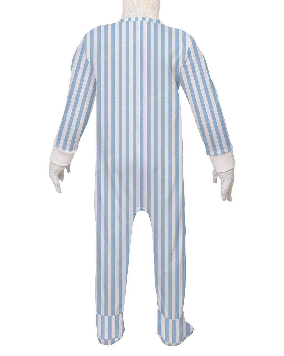 Long Sleeve Zip-Up Pants Feet Onesie