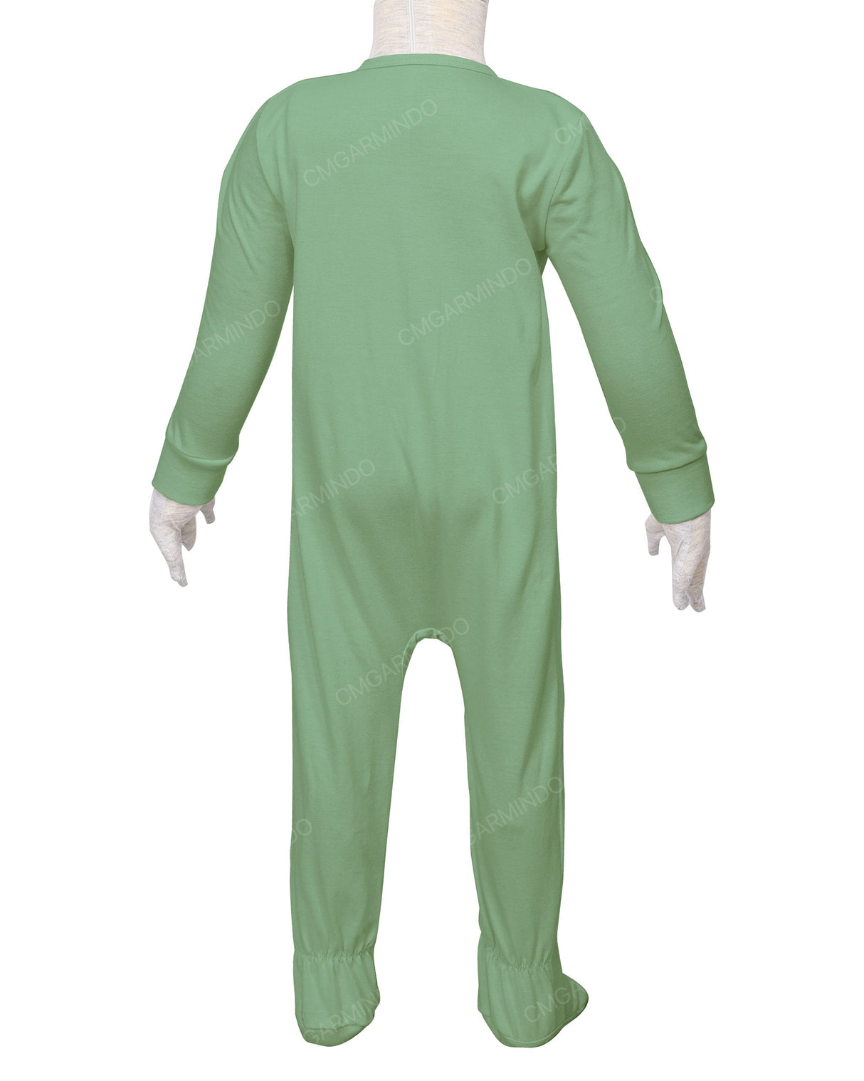 Long Sleeve Zip-Up Pants Feet Onesie