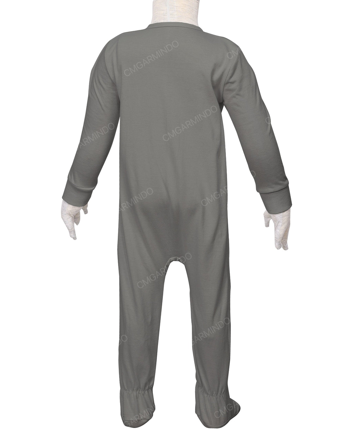 Long Sleeve Zip-Up Pants Feet Onesie