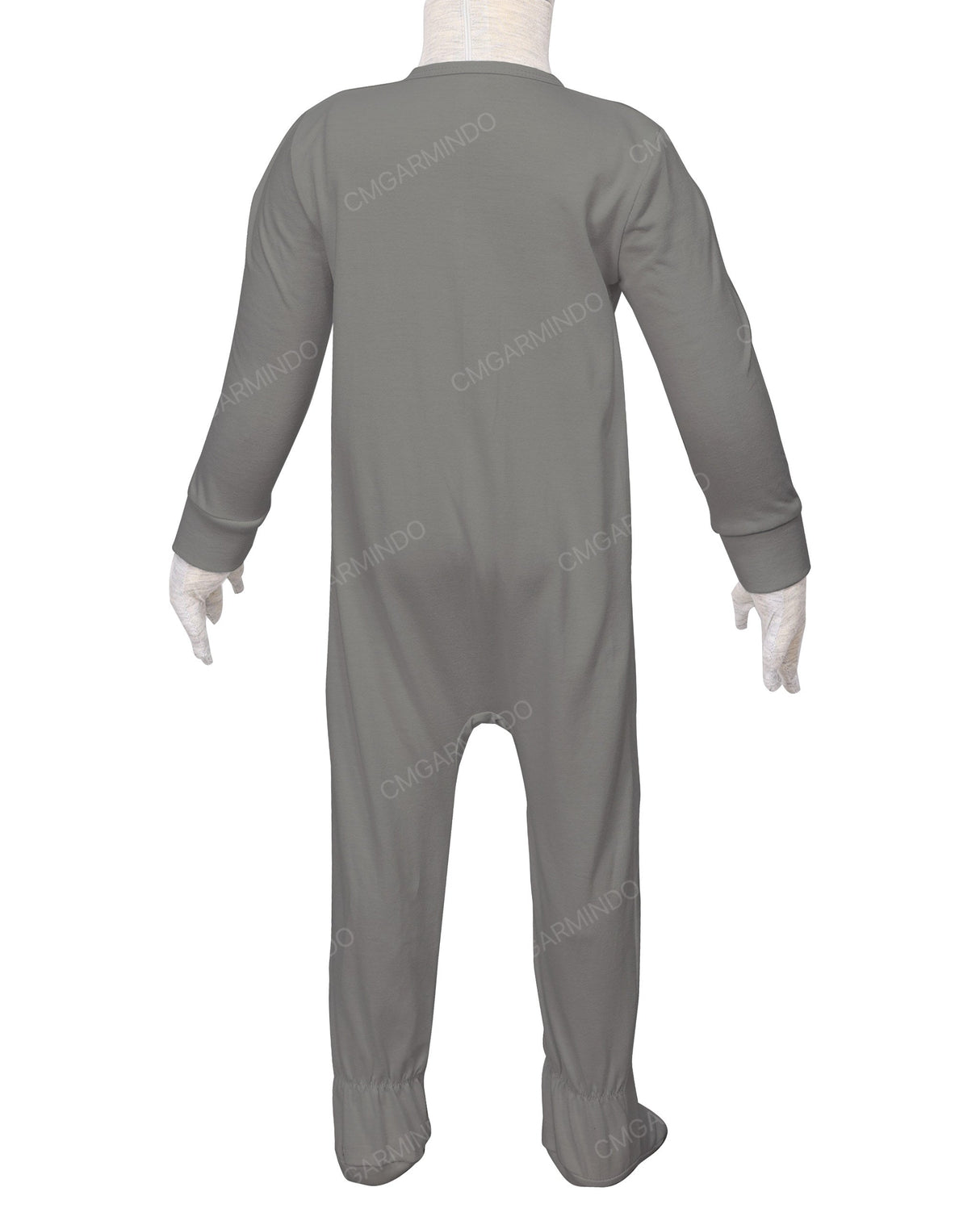 Long Sleeve Zip-Up Pants Feet Onesie