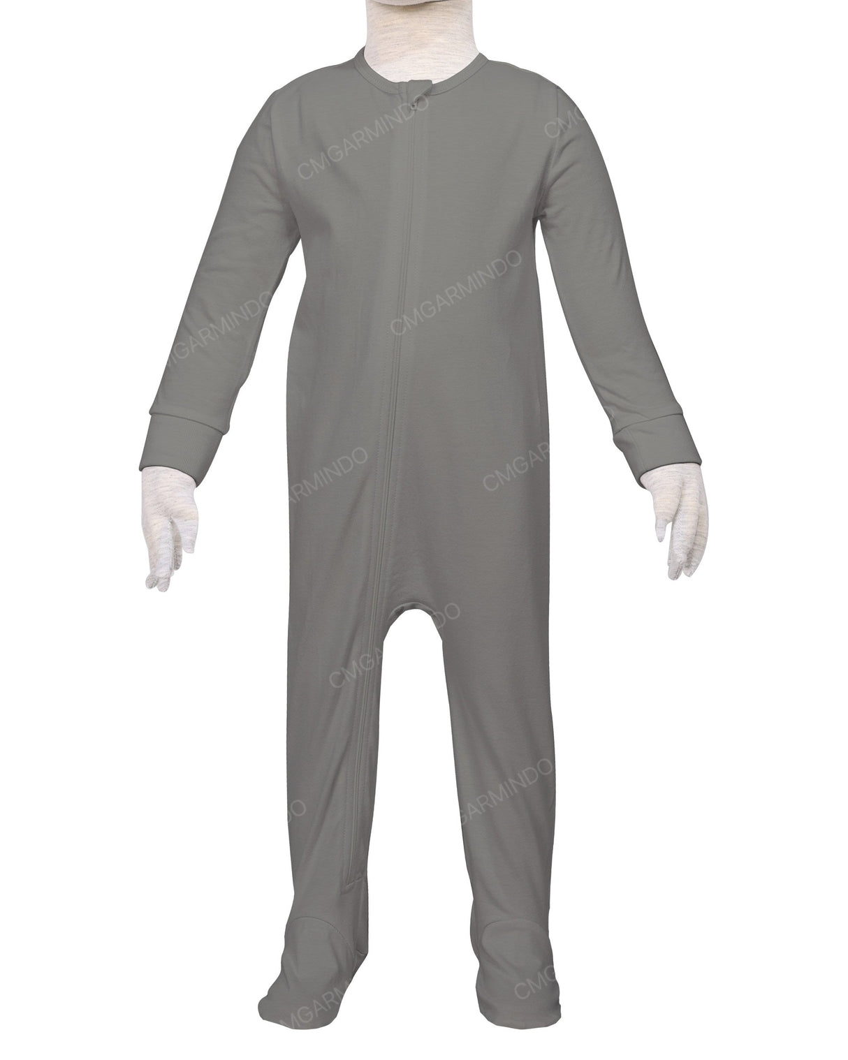 Long Sleeve Zip-Up Pants Feet Onesie