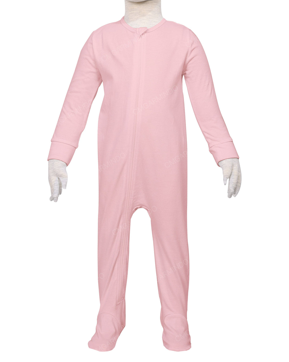 Long Sleeve Zip-Up Pants Feet Onesie