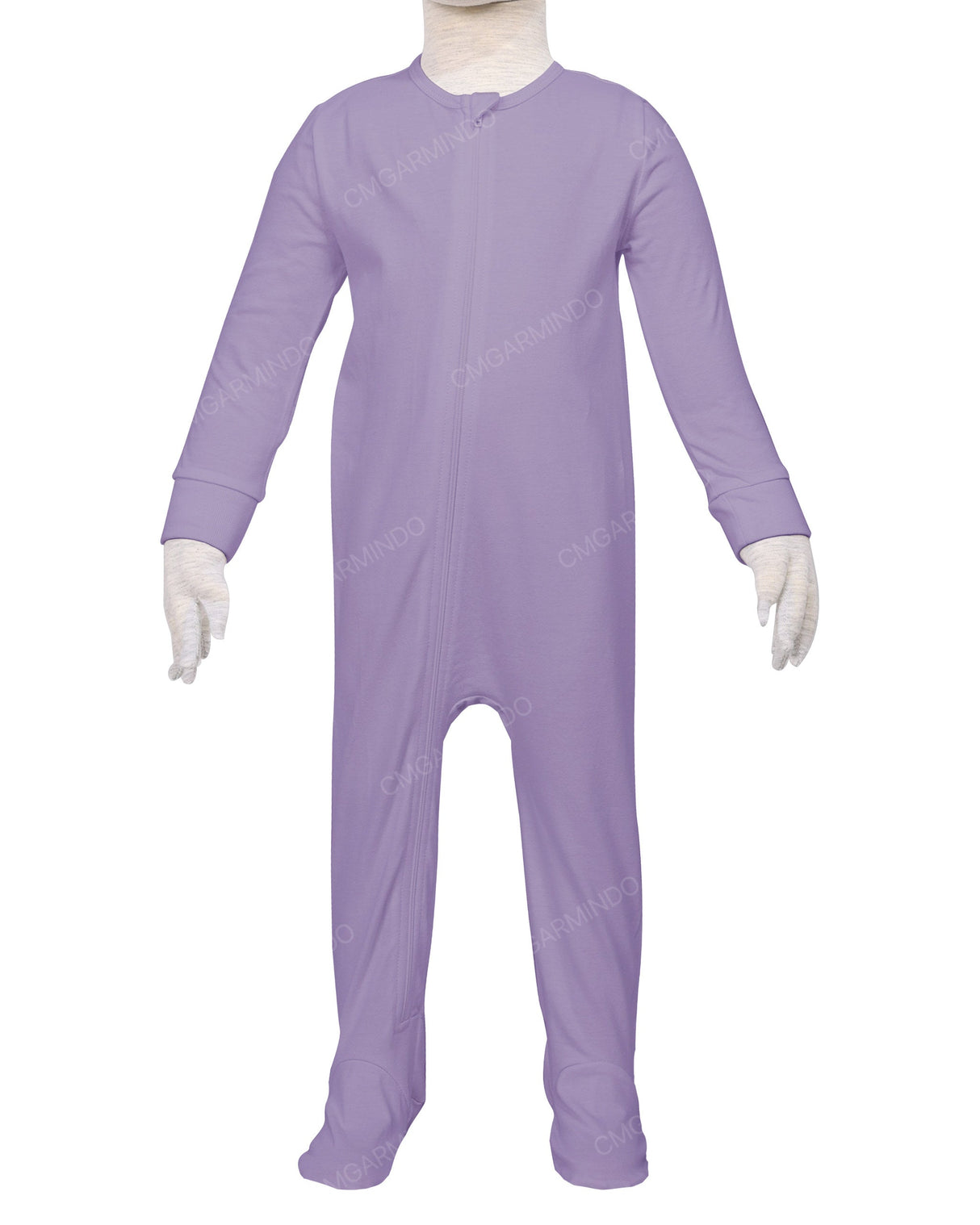 Long Sleeve Zip-Up Pants Feet Onesie