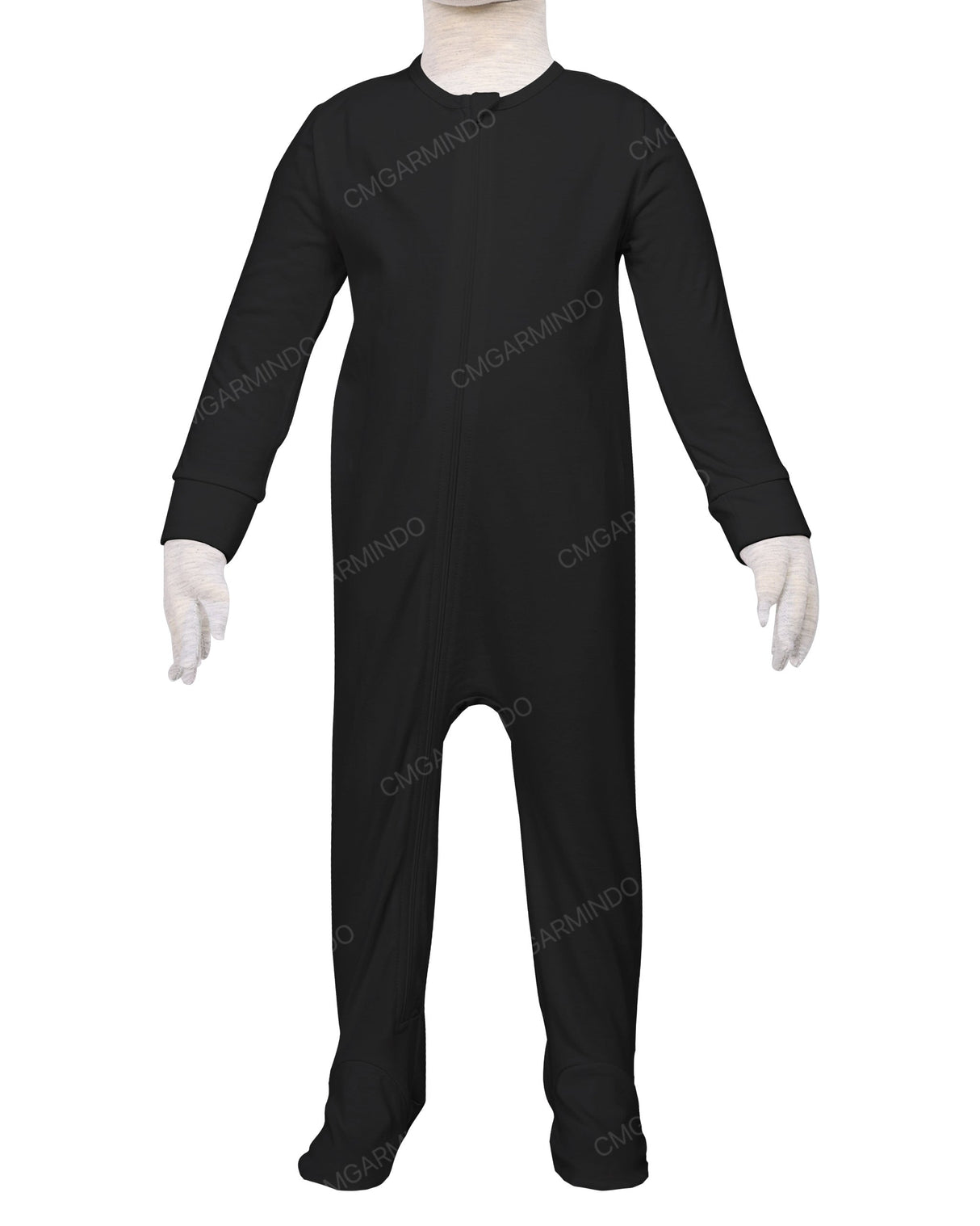 Long Sleeve Zip-Up Pants Feet Onesie