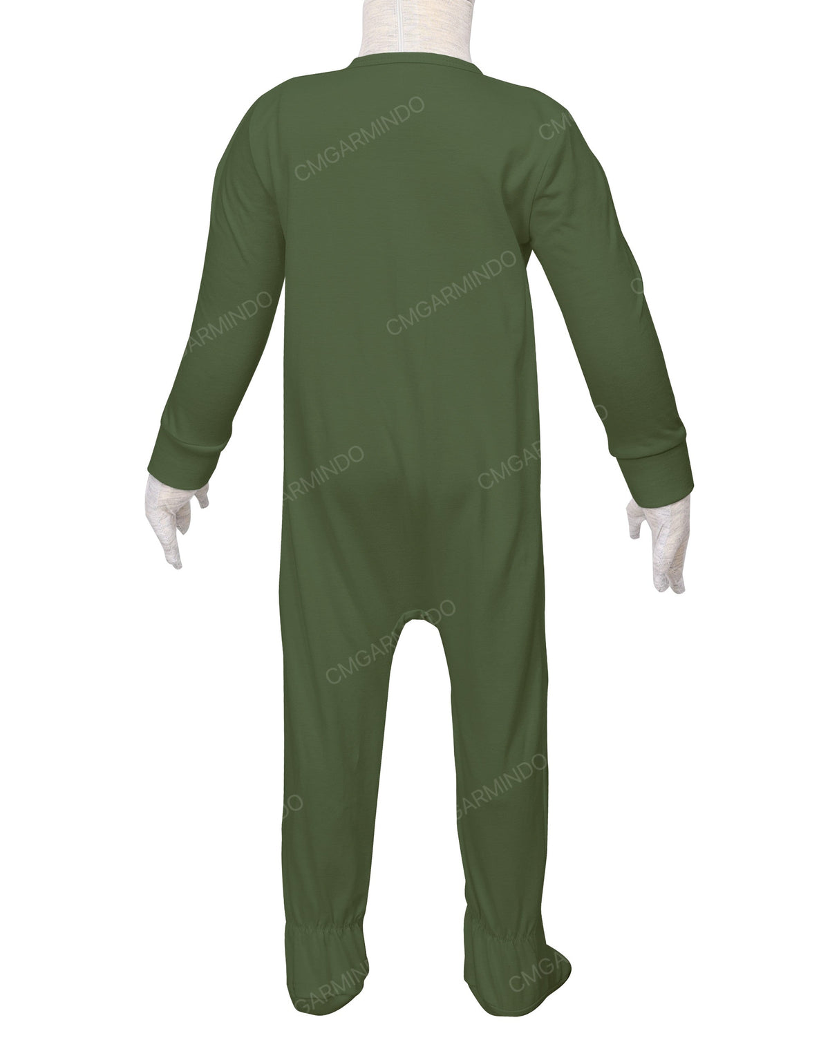 Long Sleeve Zip-Up Pants Feet Onesie