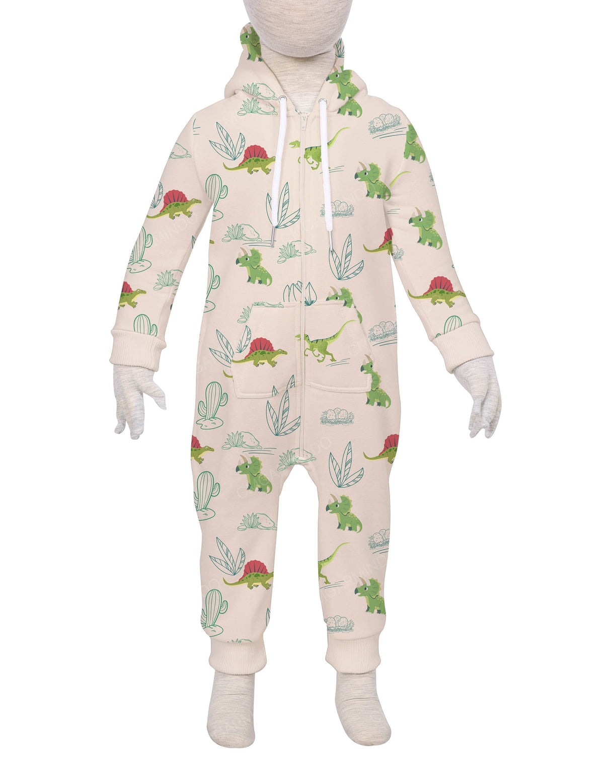 Long Sleeve Hoodie Zip-Up Pants Onesie