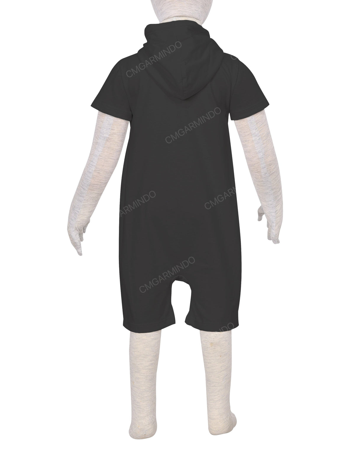Short Sleeve Hoodie Zip-Up Shorts Onesie