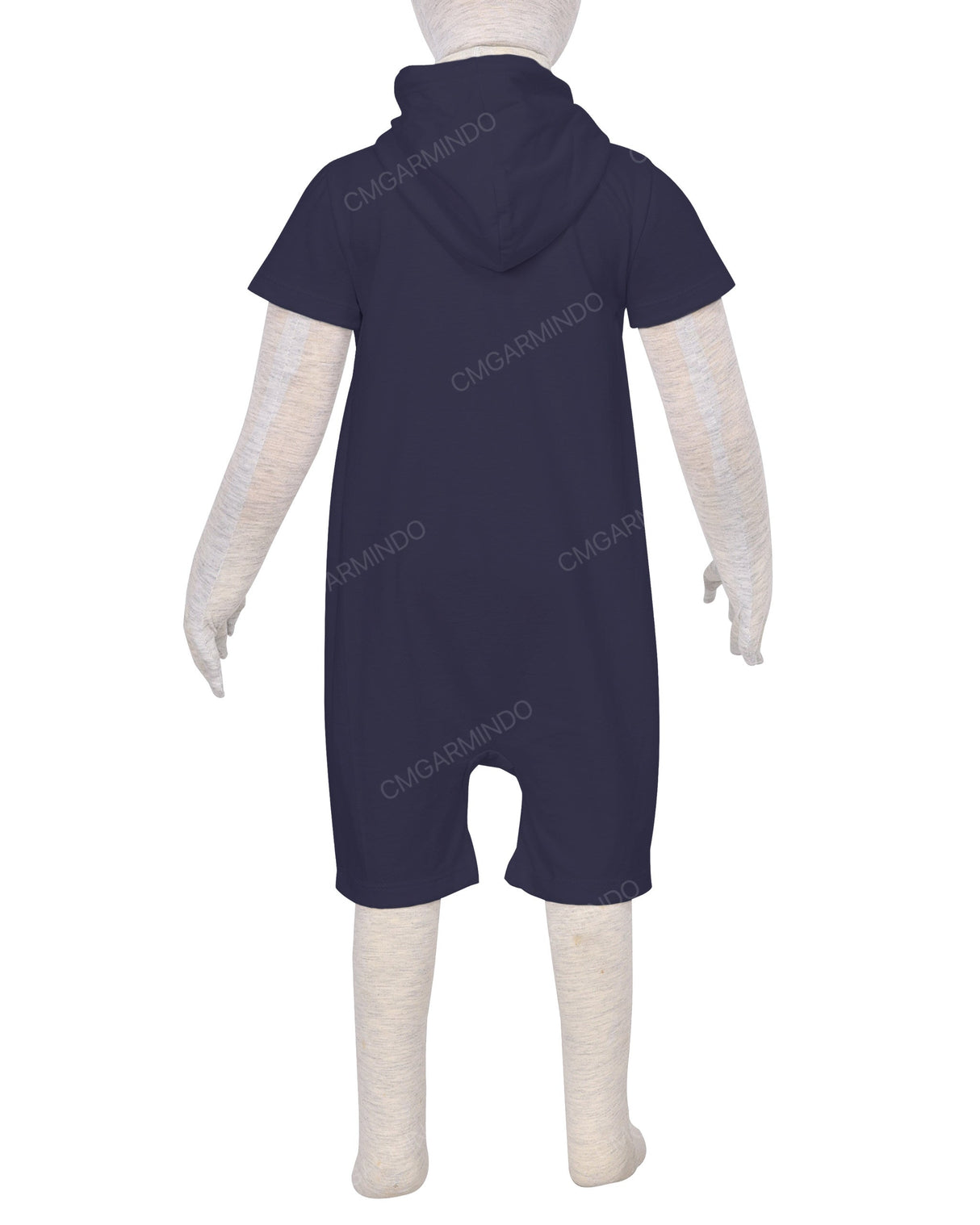 Short Sleeve Hoodie Zip-Up Shorts Onesie