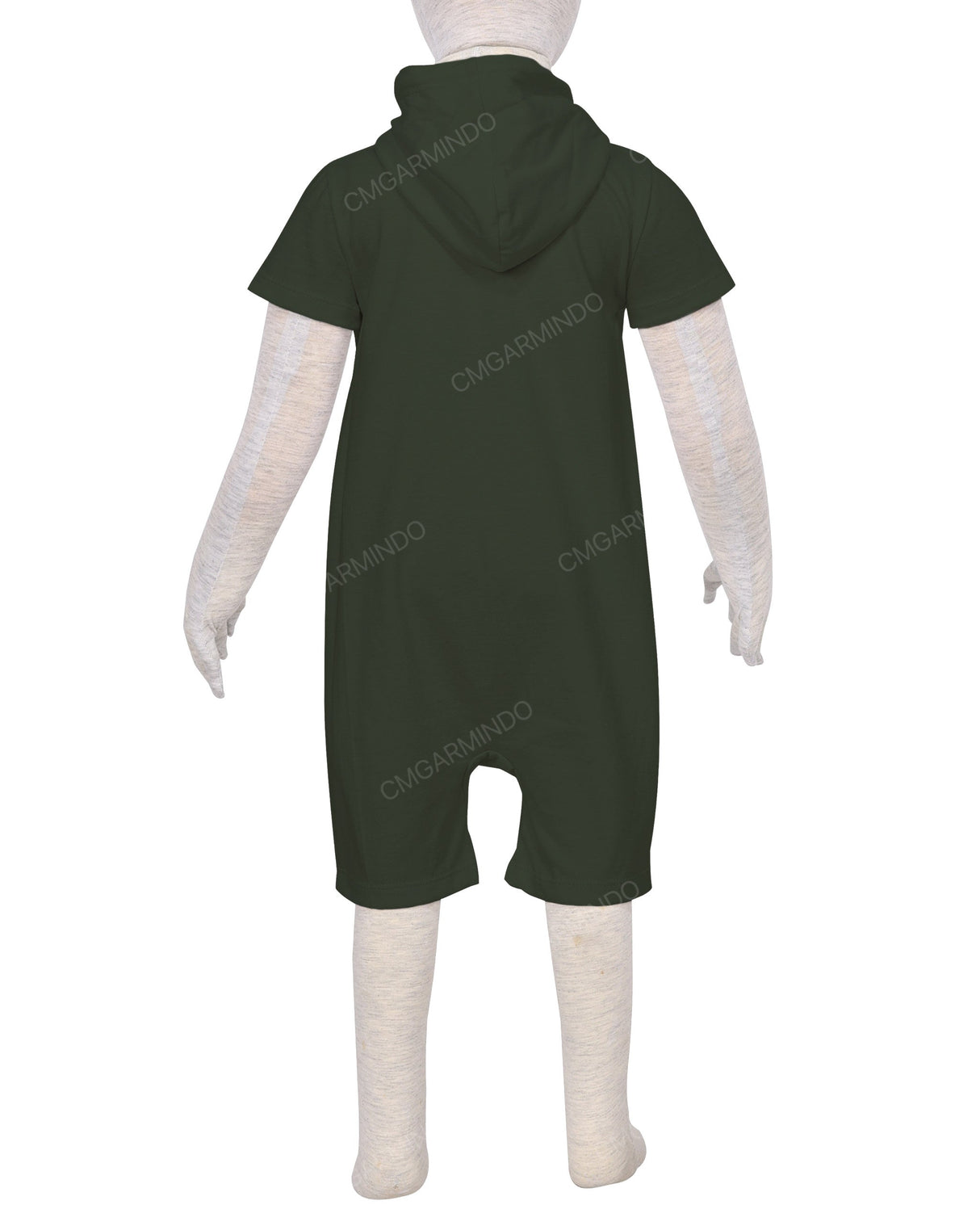 Short Sleeve Hoodie Zip-Up Shorts Onesie