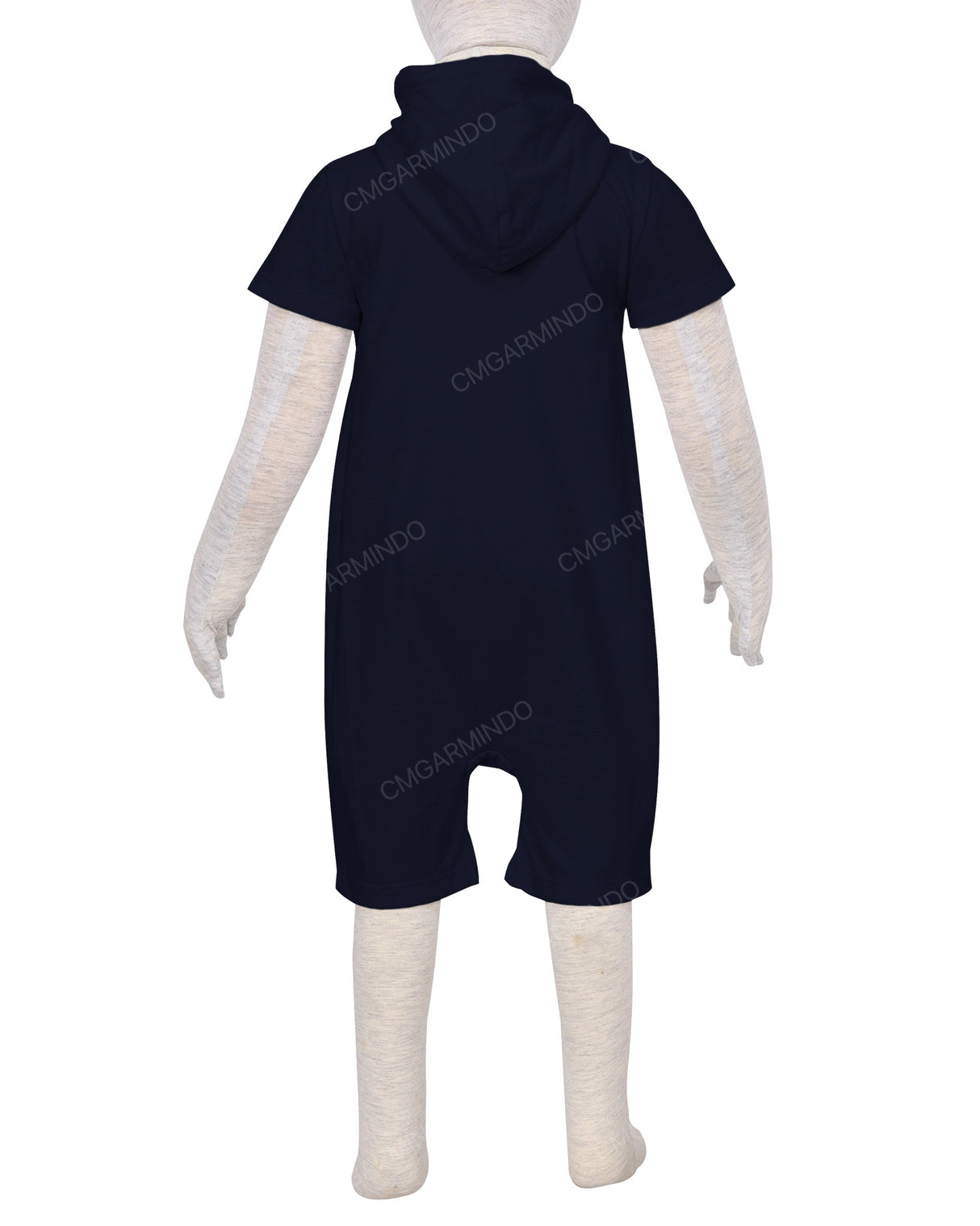 Short Sleeve Hoodie Zip-Up Shorts Onesie