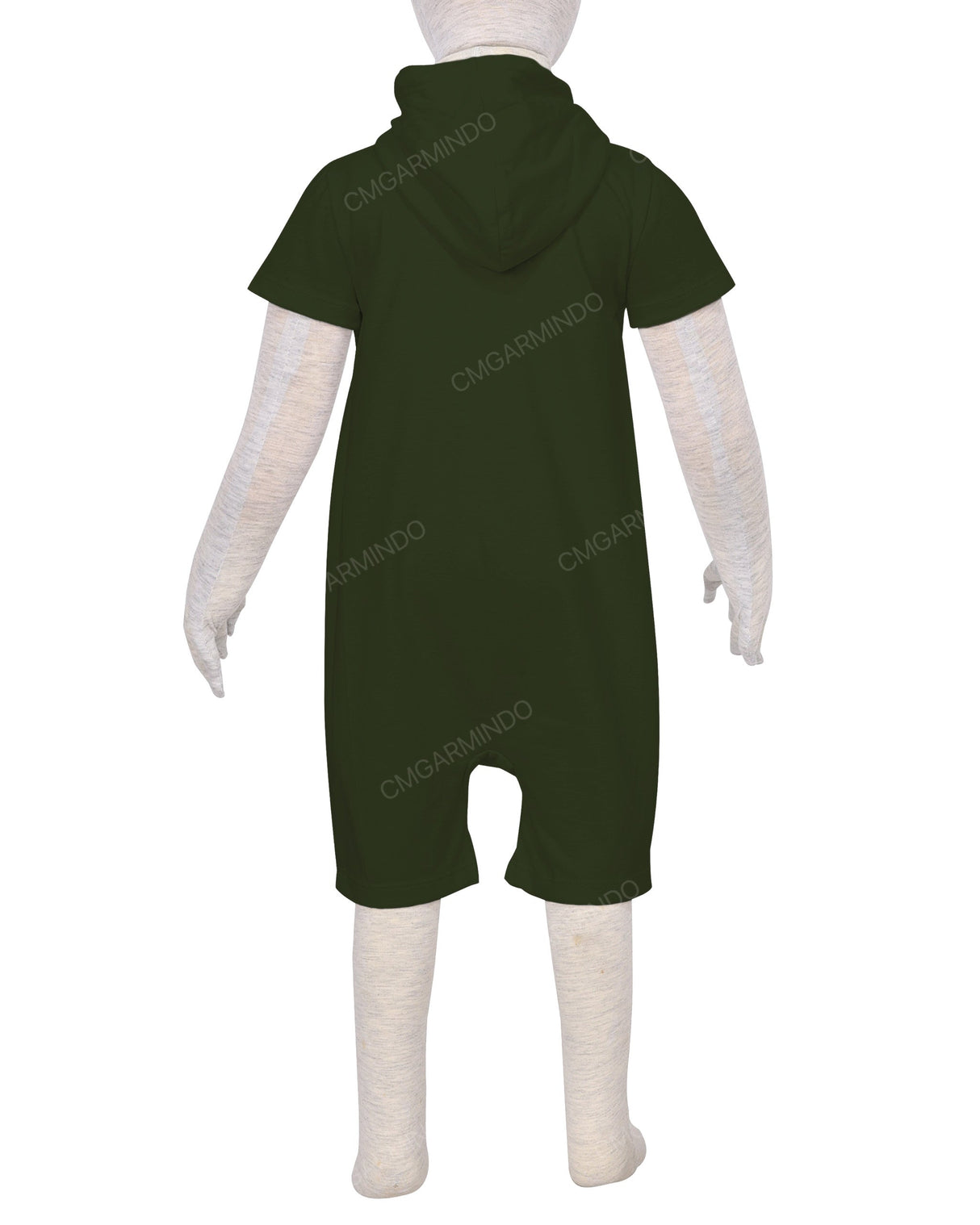 Short Sleeve Hoodie Zip-Up Shorts Onesie