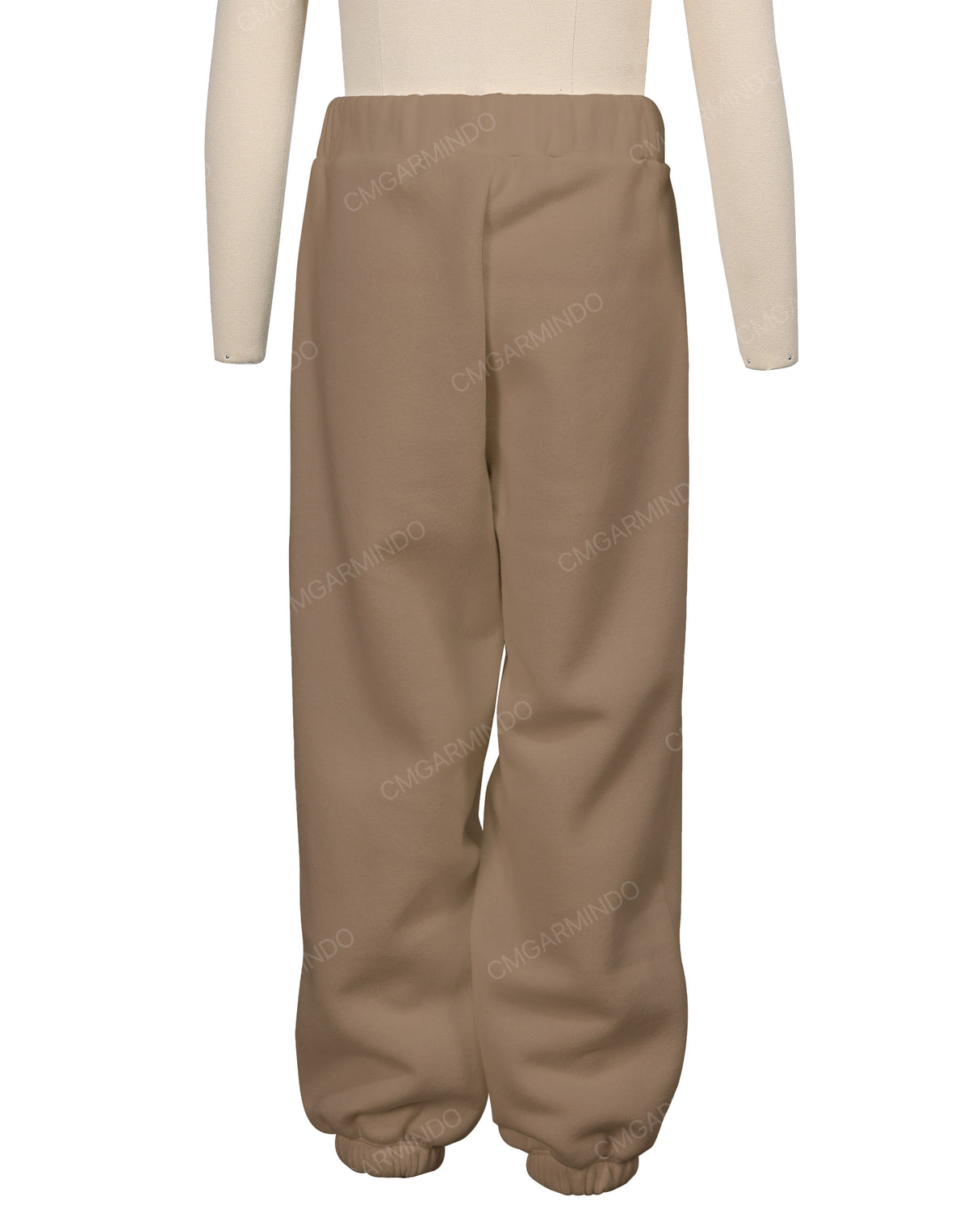 Elastic Folded Hem Sweatpants