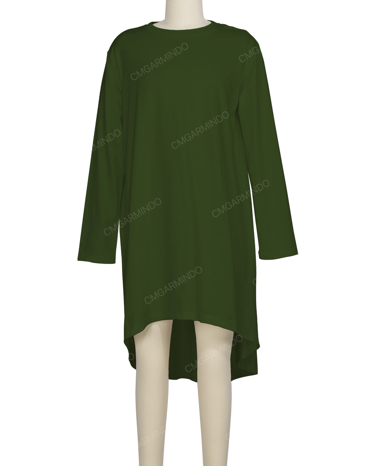 Long Sleeve Asymmetrical Dress