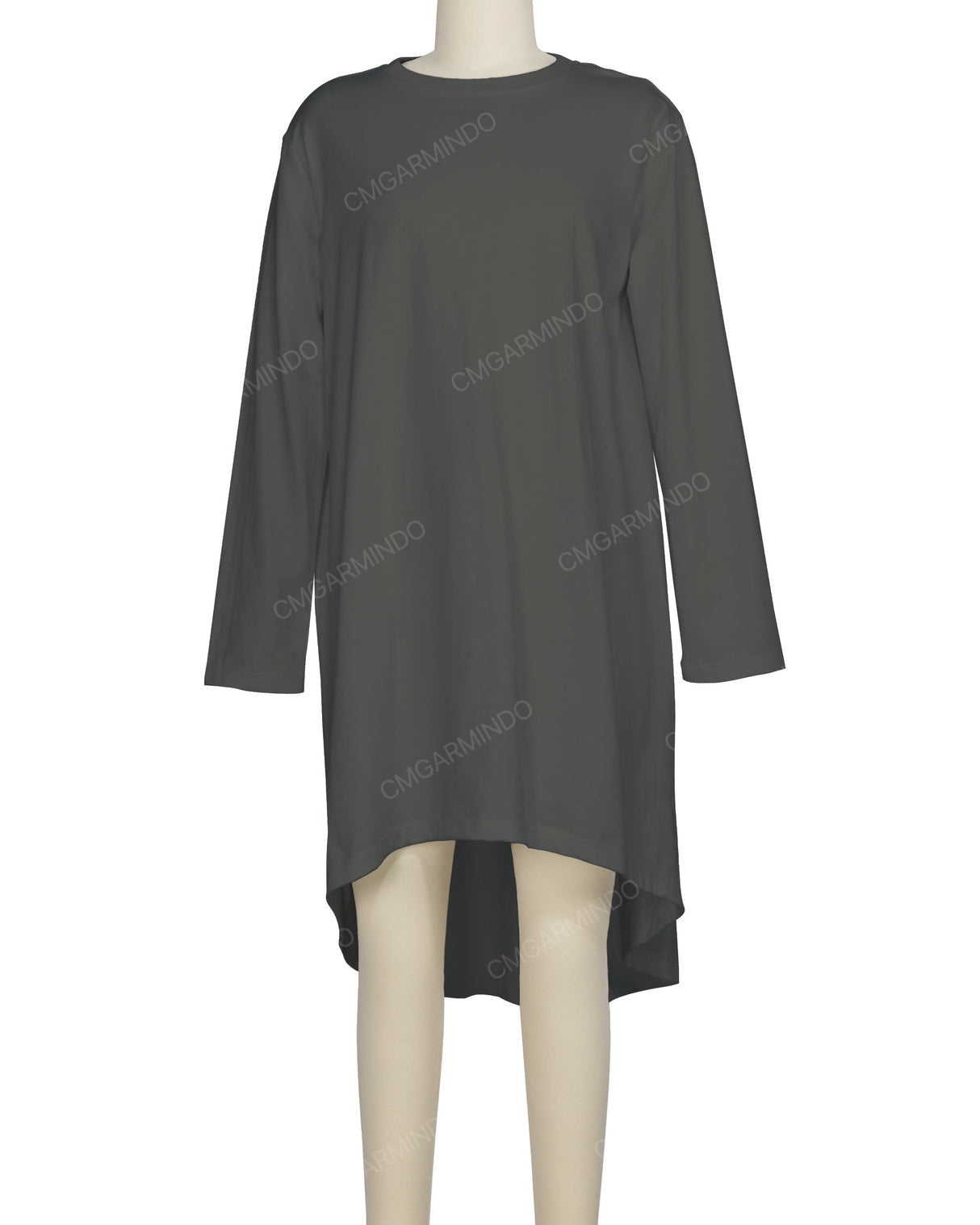 Long Sleeve Asymmetrical Dress