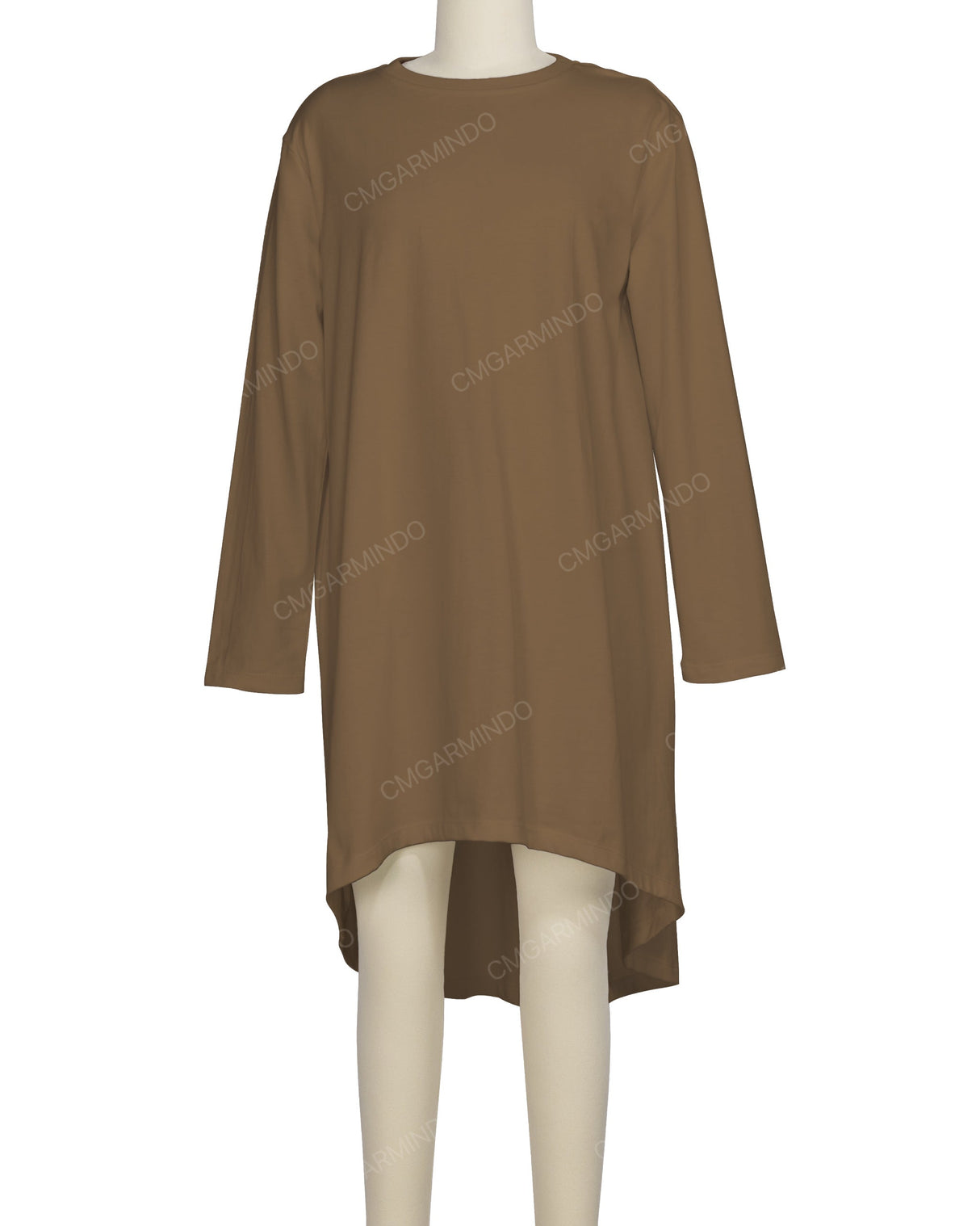 Long Sleeve Asymmetrical Dress