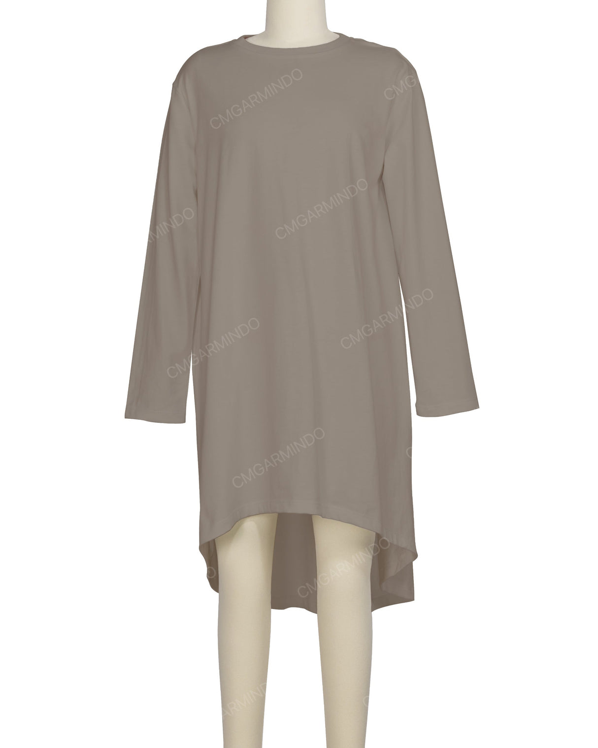 Long Sleeve Asymmetrical Dress
