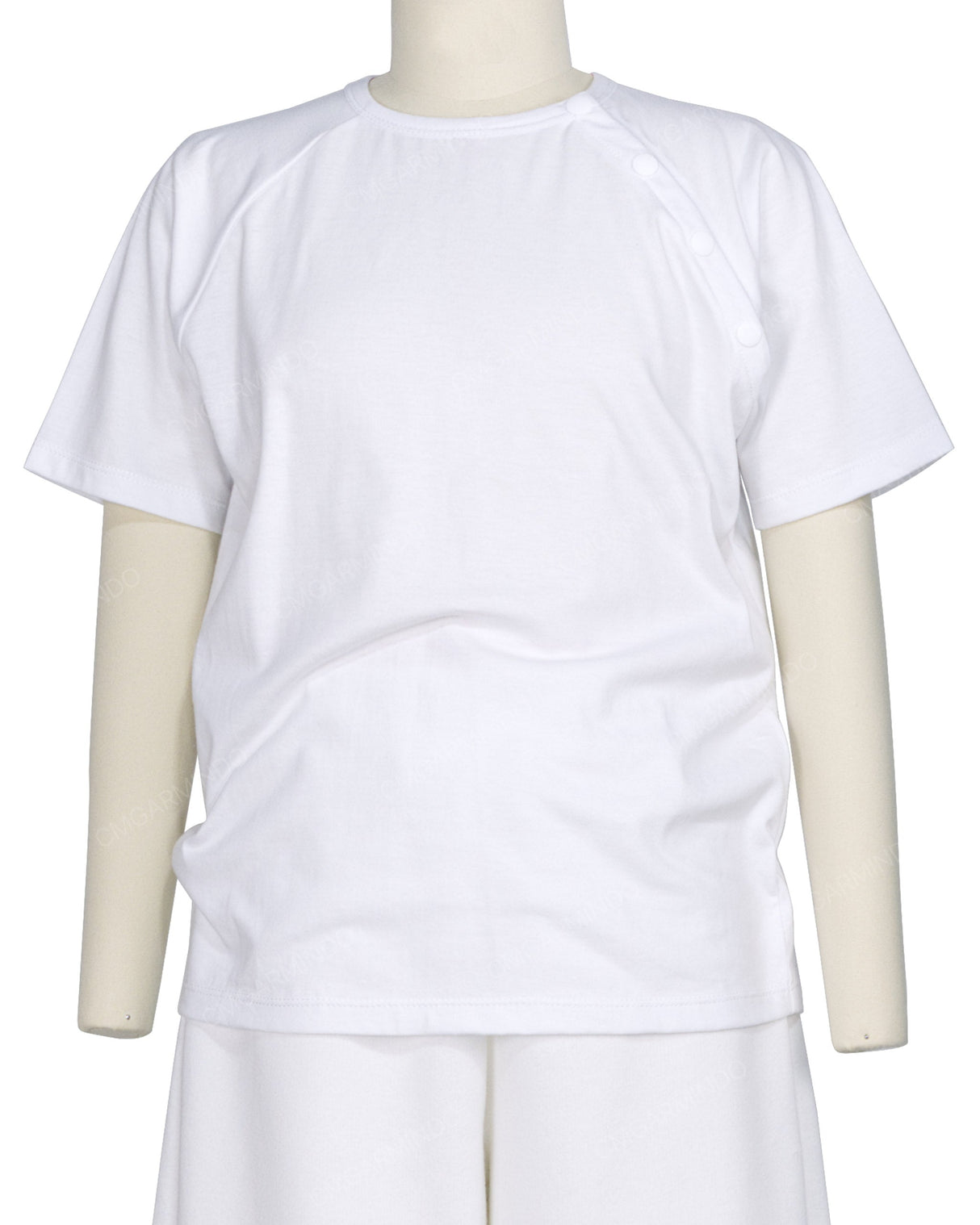Button Shoulder Raglan T-Shirt