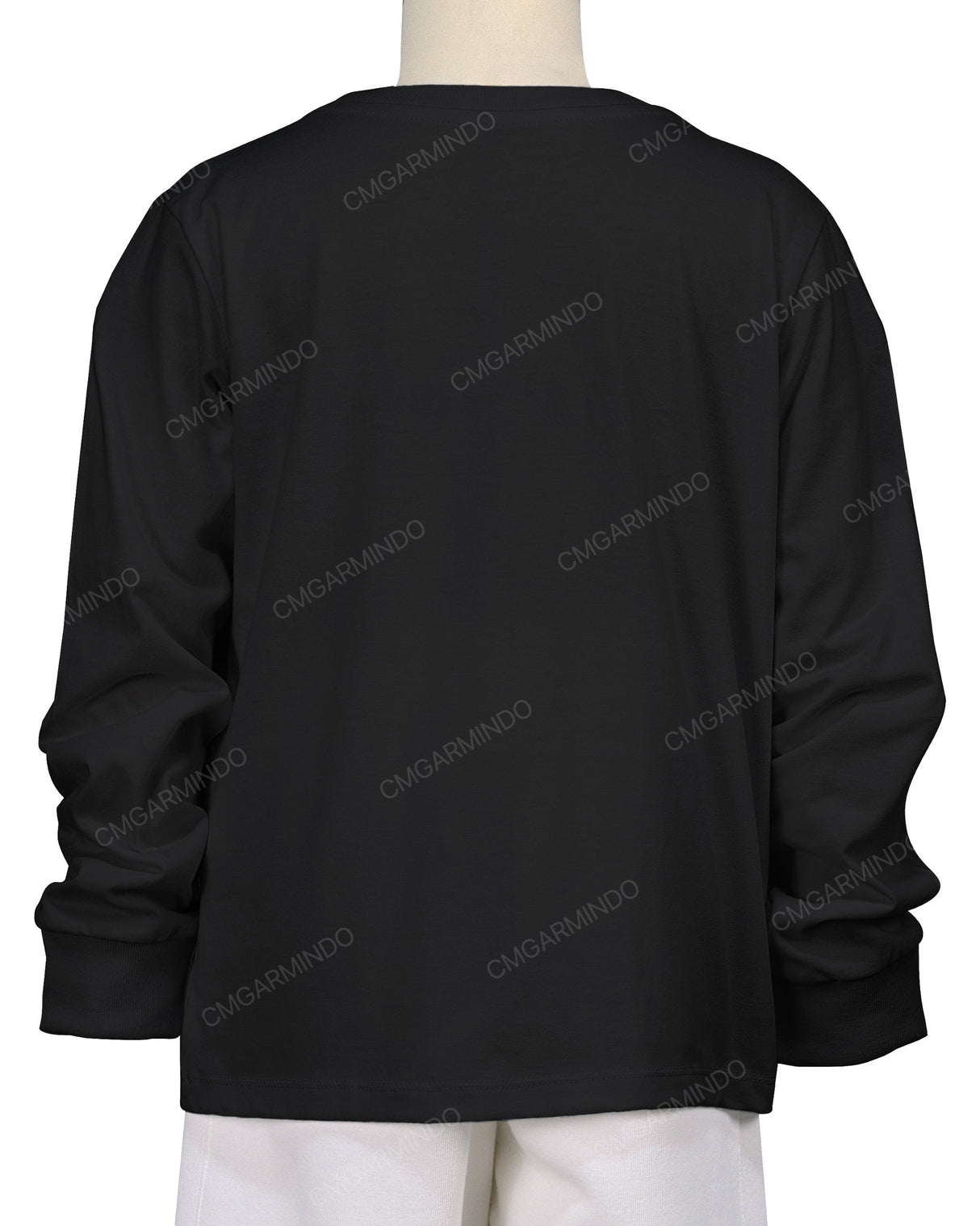 Ribbed Trim Long Sleeve T-Shirt