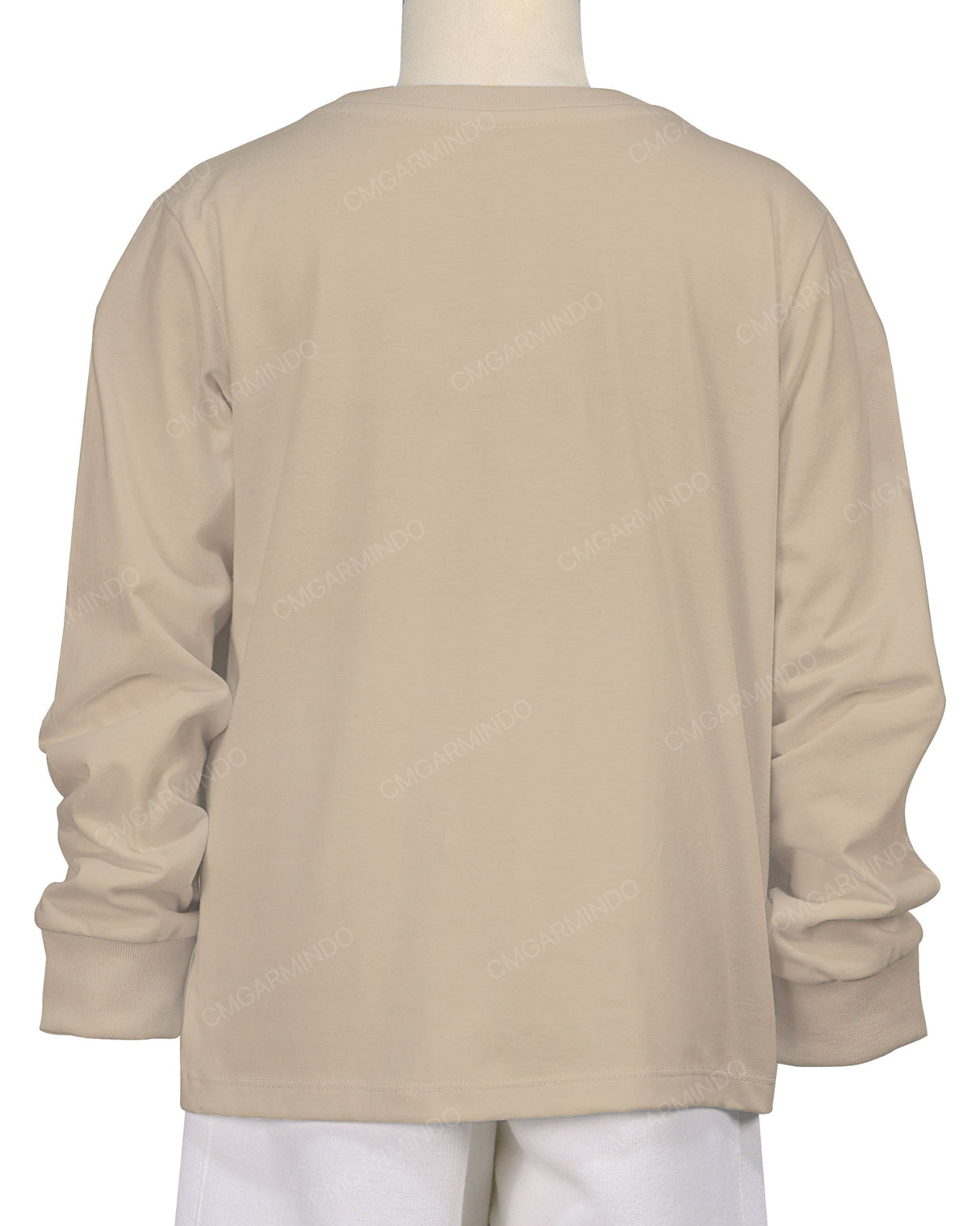 Ribbed Trim Long Sleeve T-Shirt
