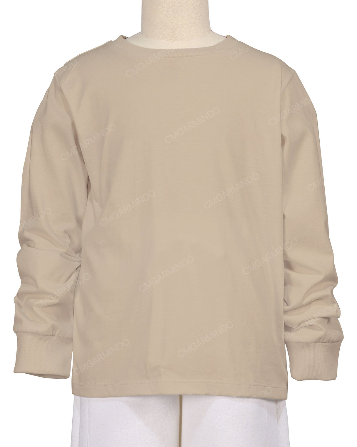 Ribbed Trim Long Sleeve T-Shirt