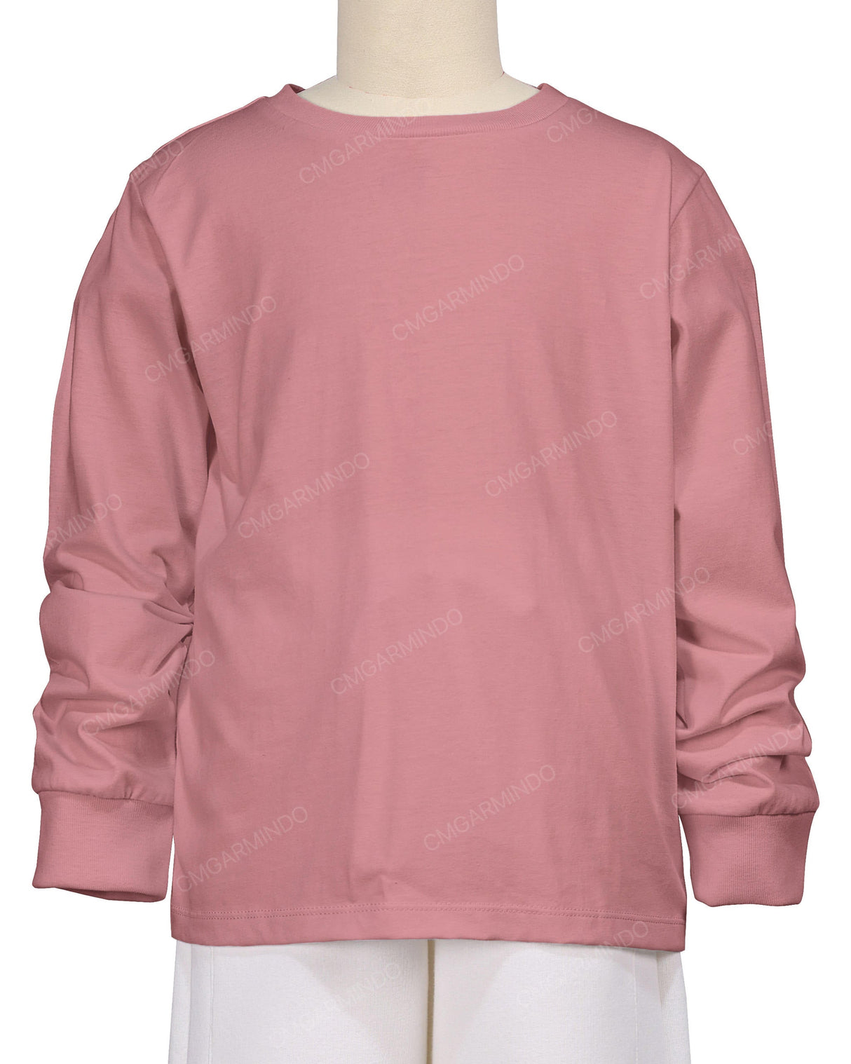 Ribbed Trim Long Sleeve T-Shirt