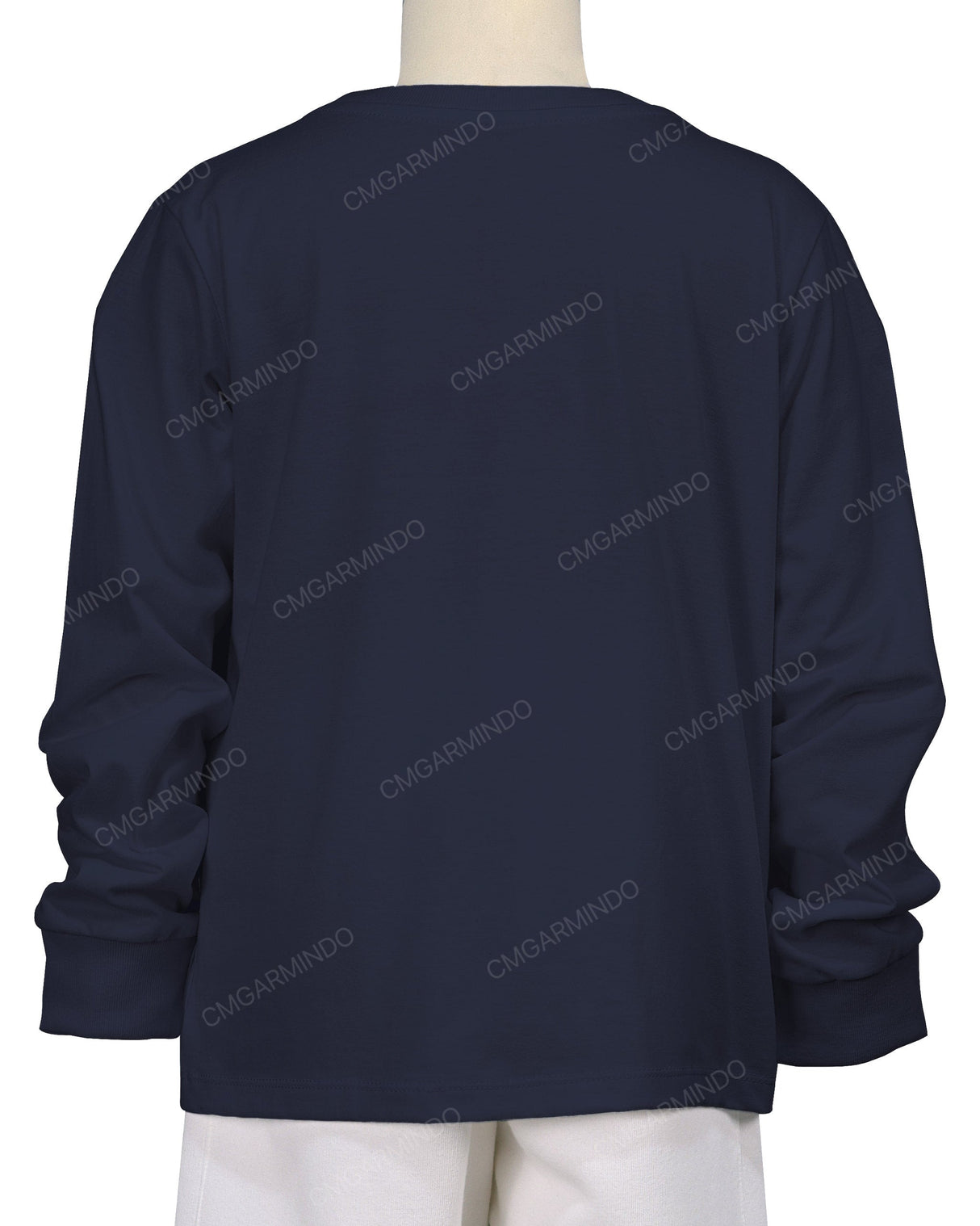 Ribbed Trim Long Sleeve T-Shirt