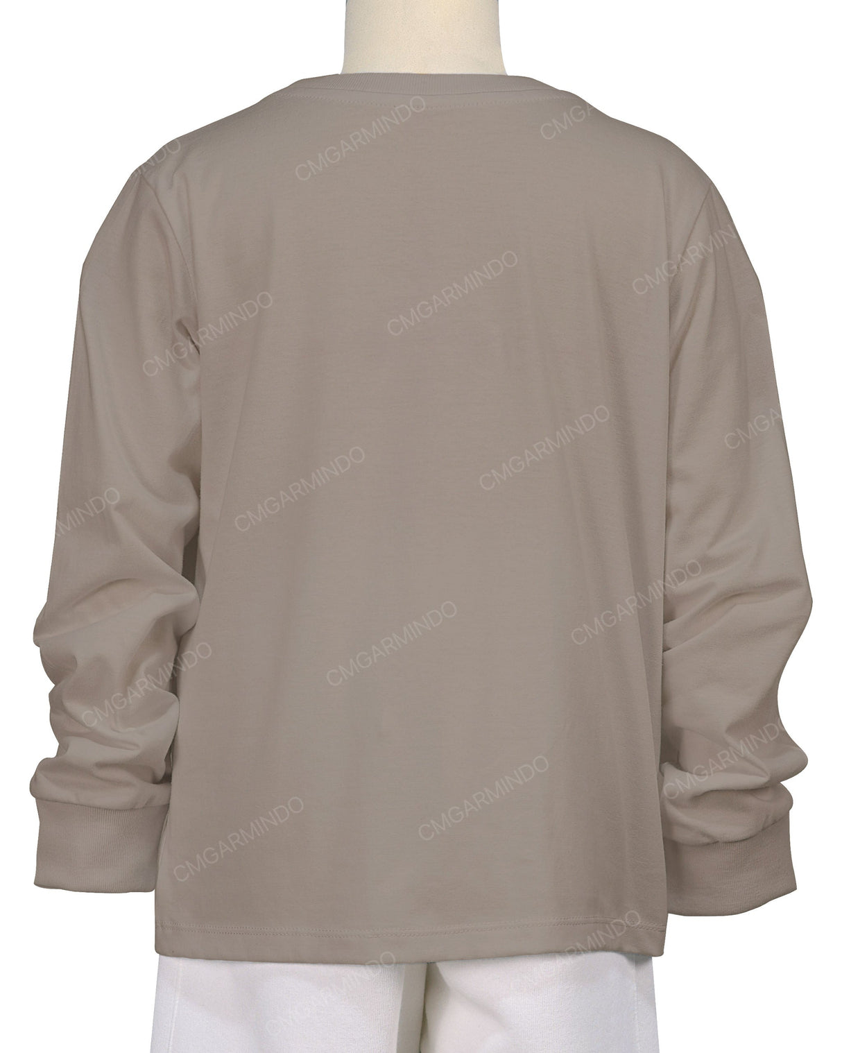 Ribbed Trim Long Sleeve T-Shirt