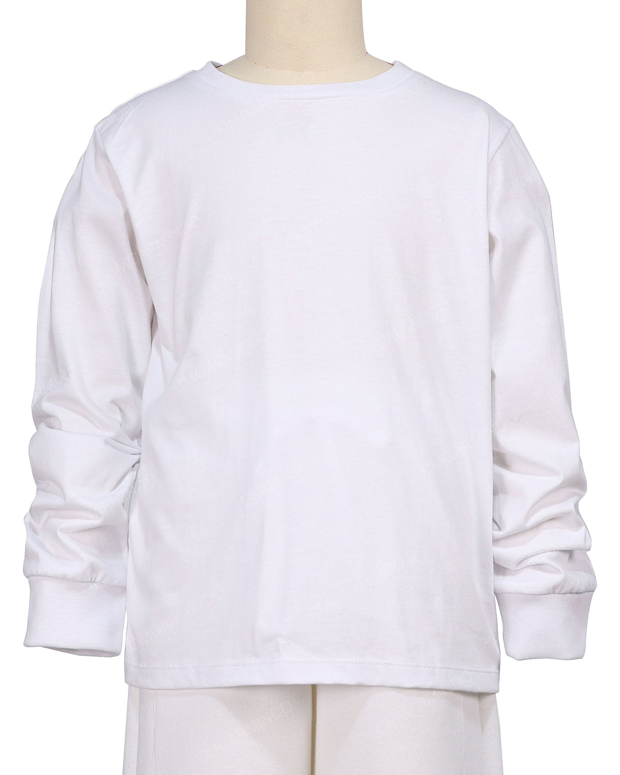 Ribbed Trim Long Sleeve T-Shirt