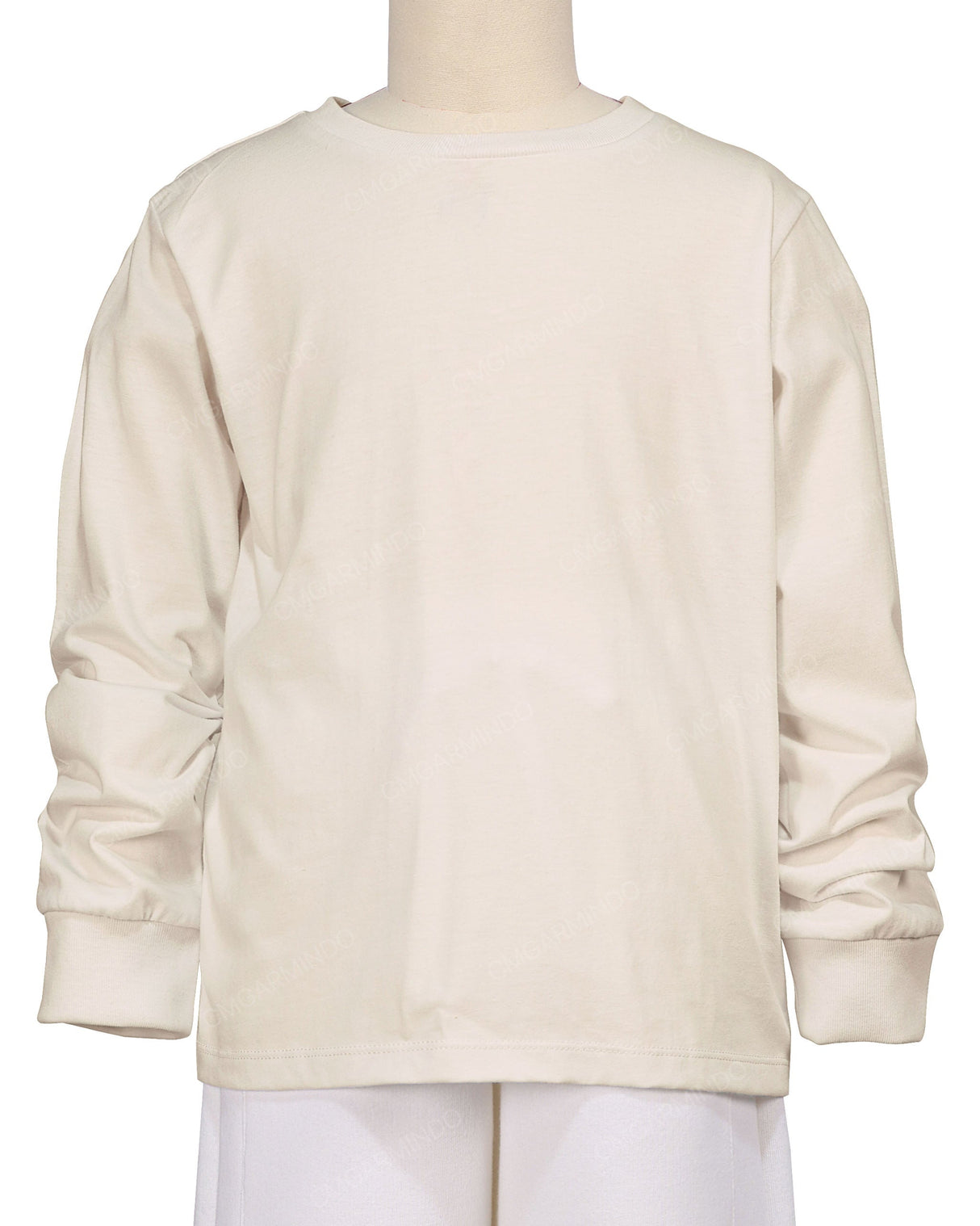 Ribbed Trim Long Sleeve T-Shirt
